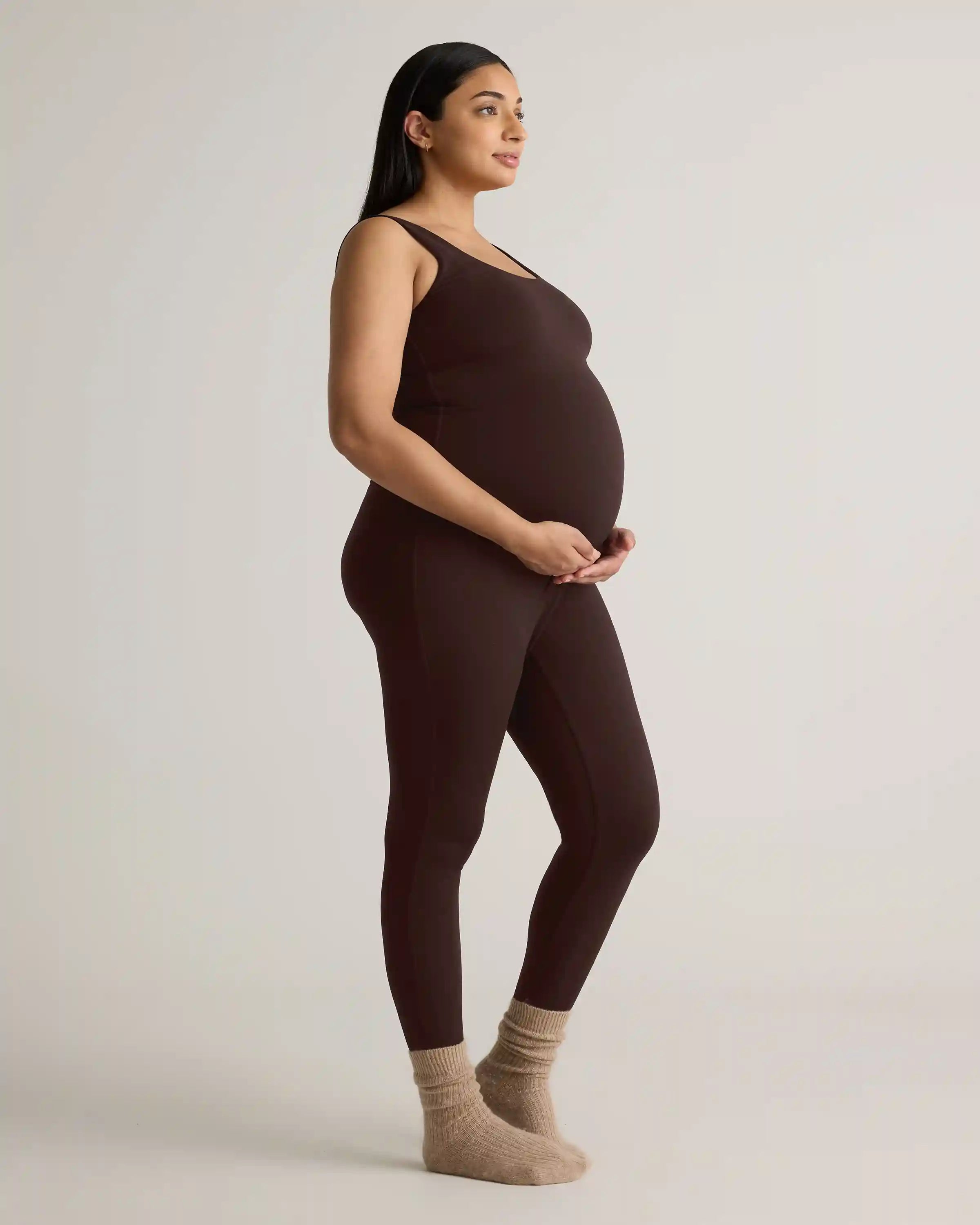 Recycled Knit Maternity Tank Unitard