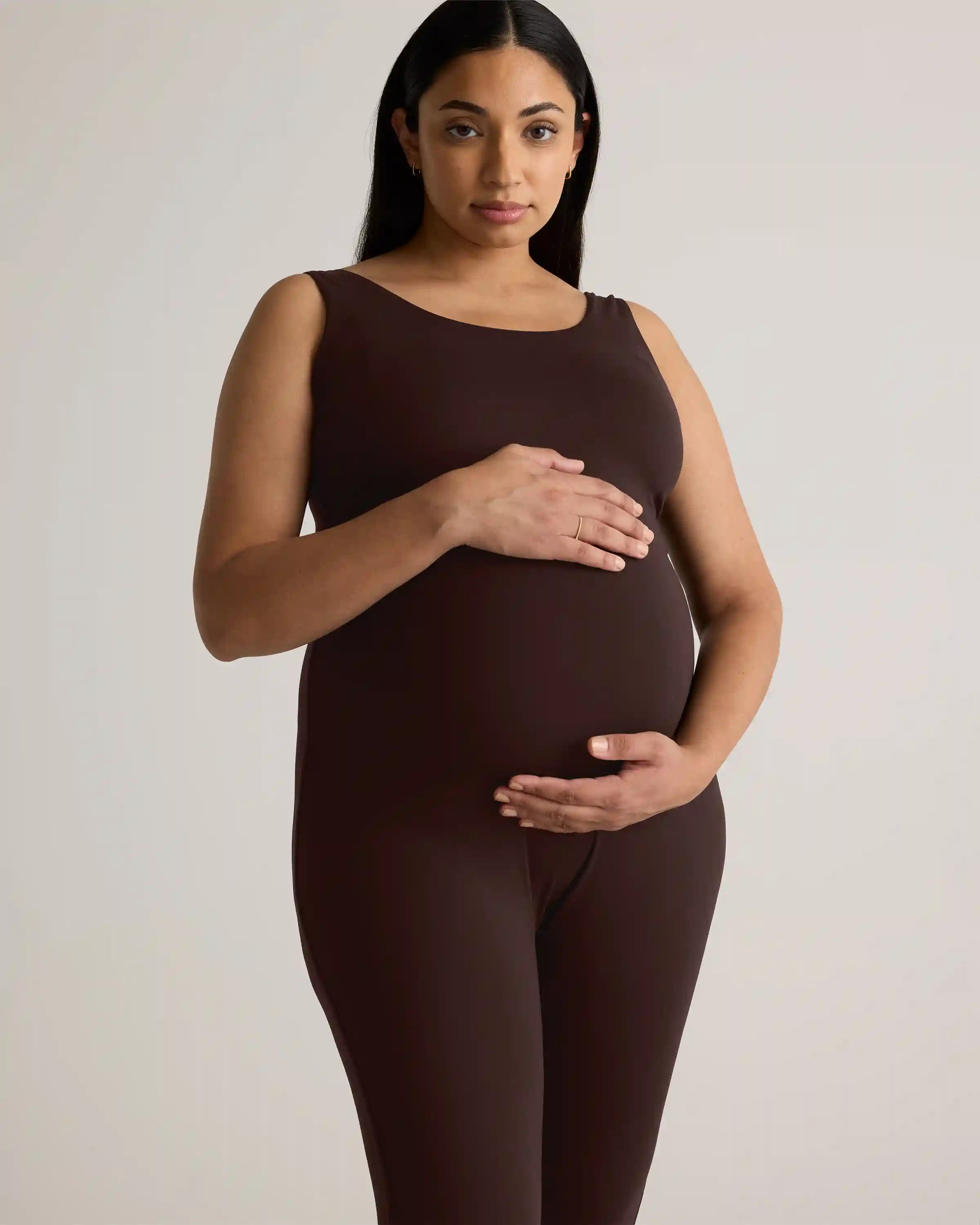 Recycled Knit Maternity Tank Unitard