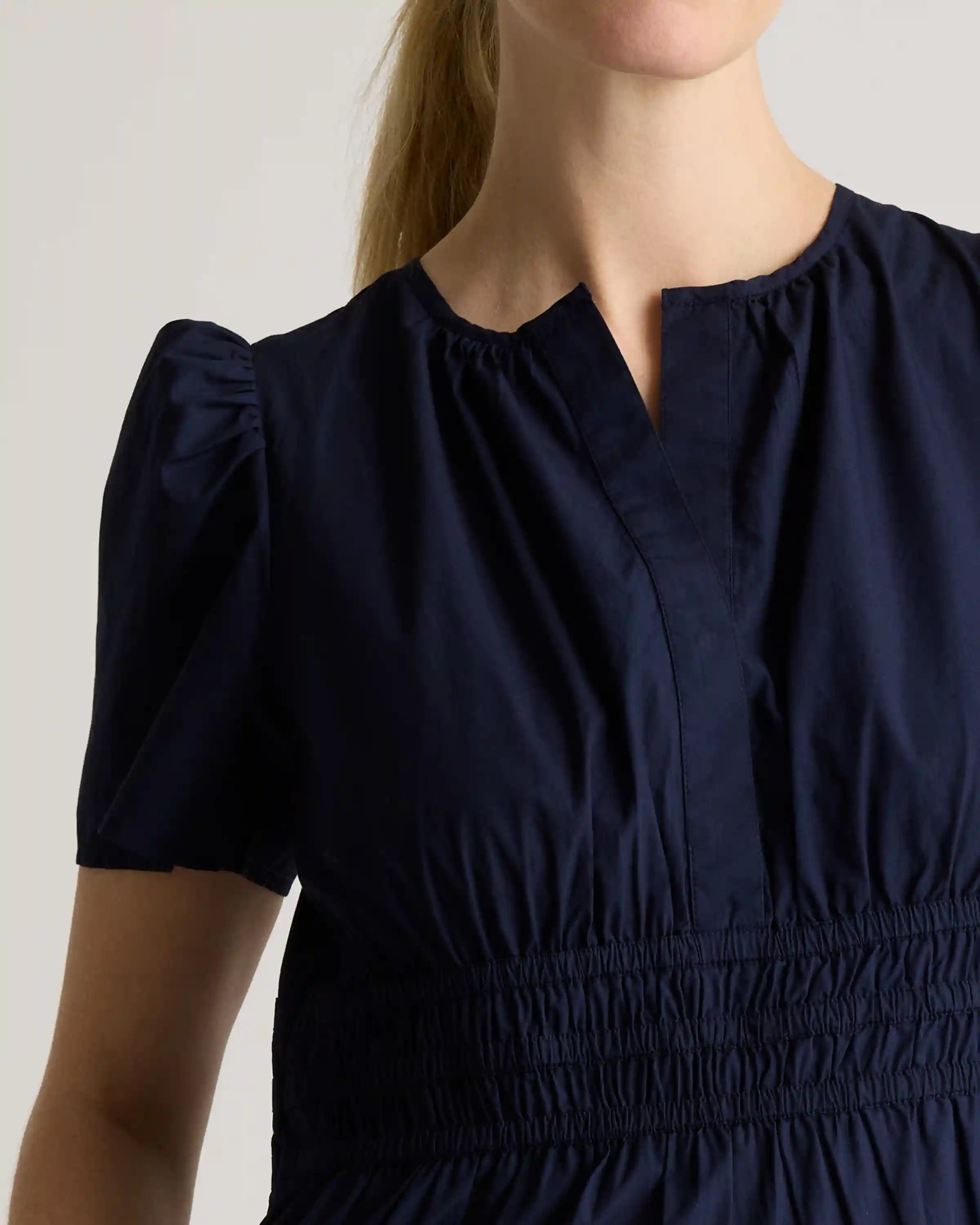 100% Organic Cotton Poplin Maternity Tiered Maxi Dress