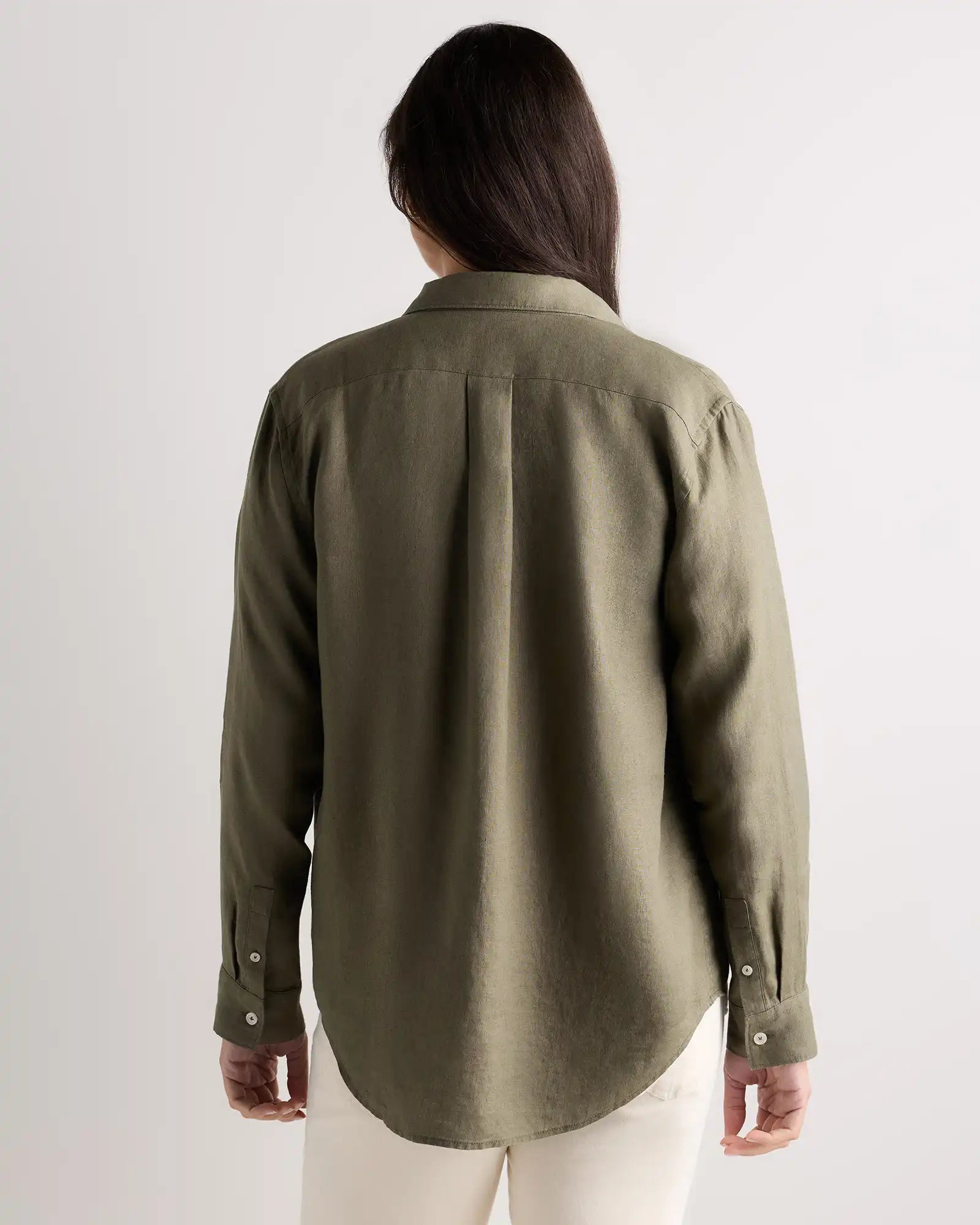 100% European Linen Maternity Long Sleeve Shirt