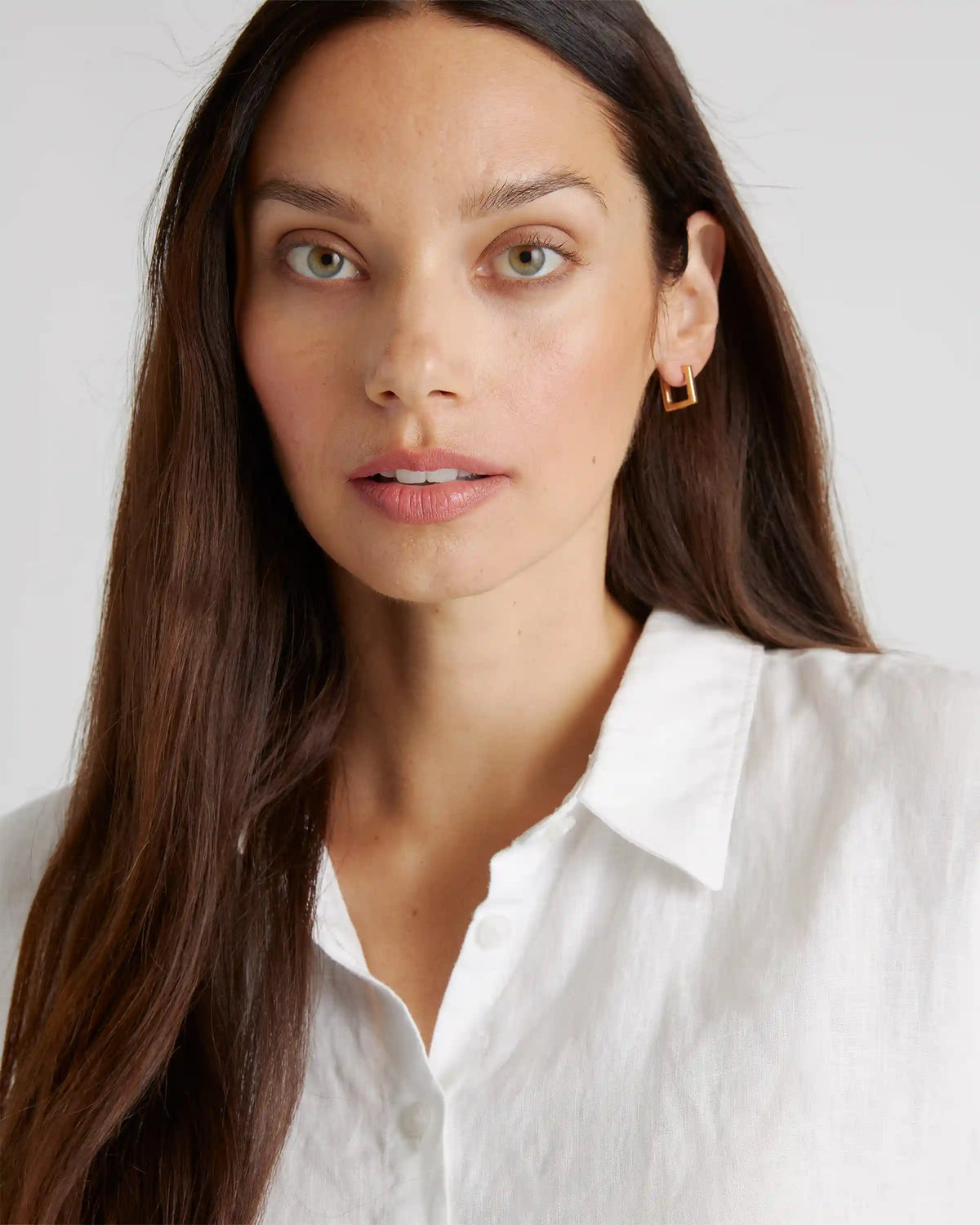 100% European Linen Maternity Long Sleeve Shirt