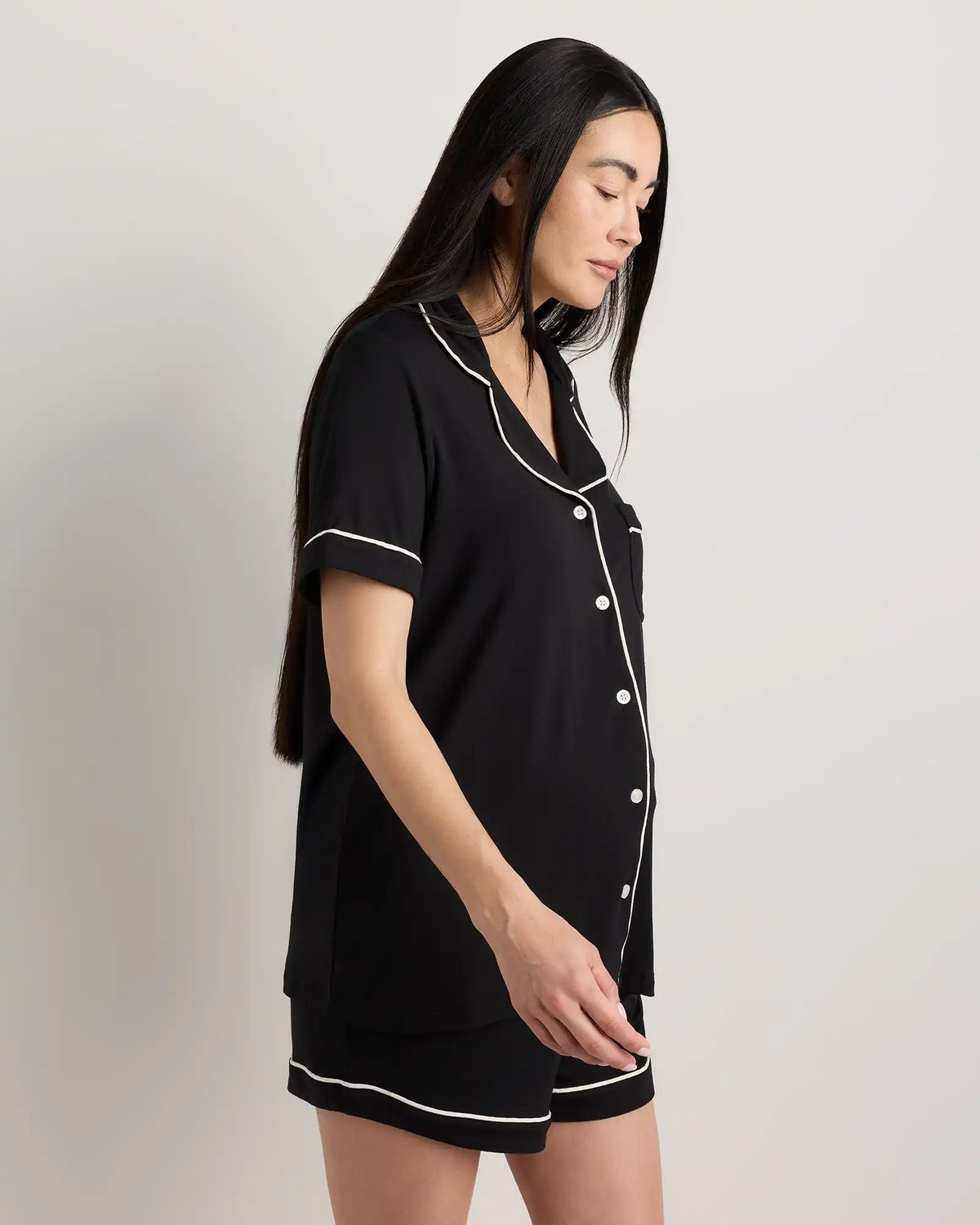 Bamboo Jersey Maternity Short Sleeve Pajama Set