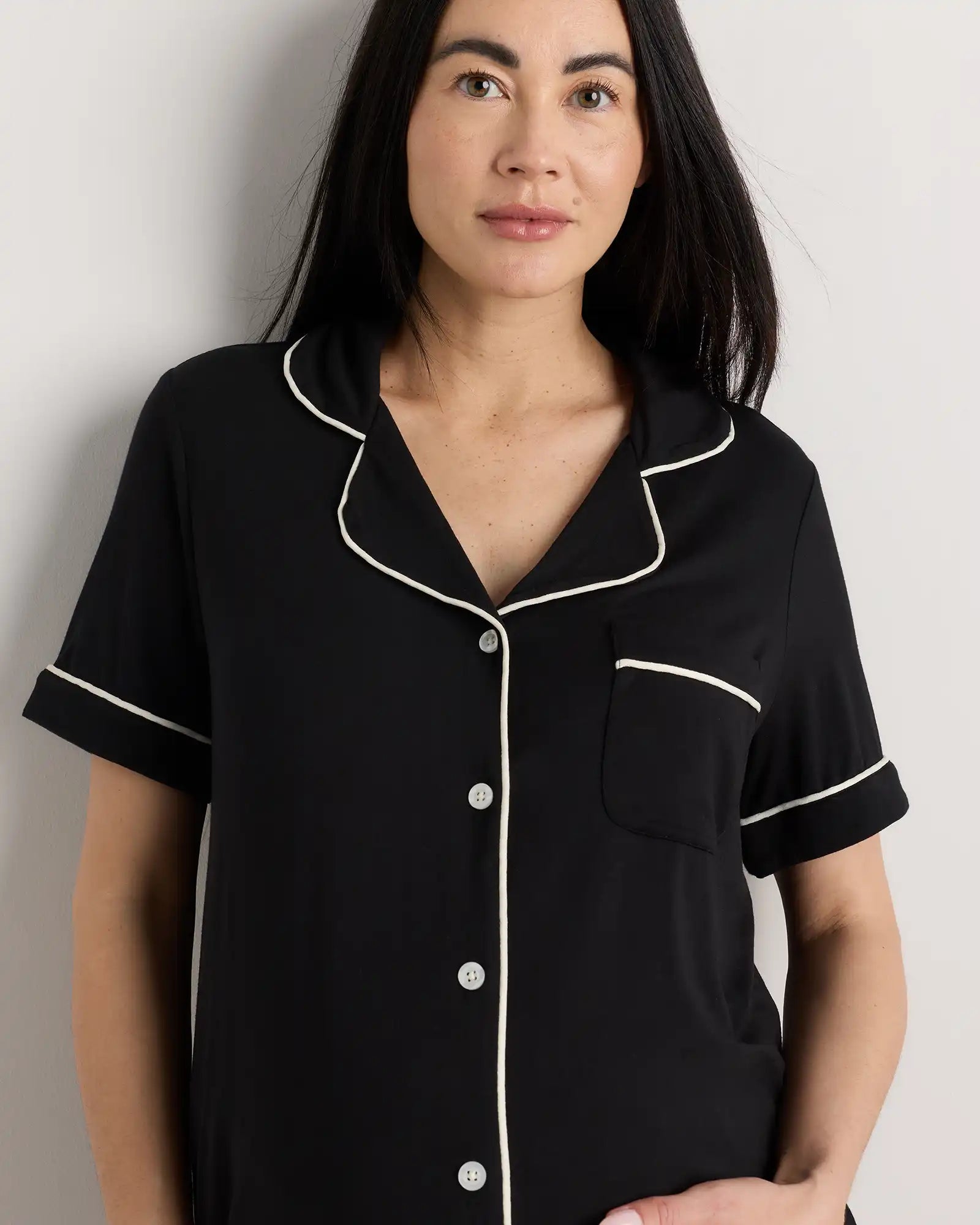 Bamboo Jersey Maternity Short Sleeve Pajama Set