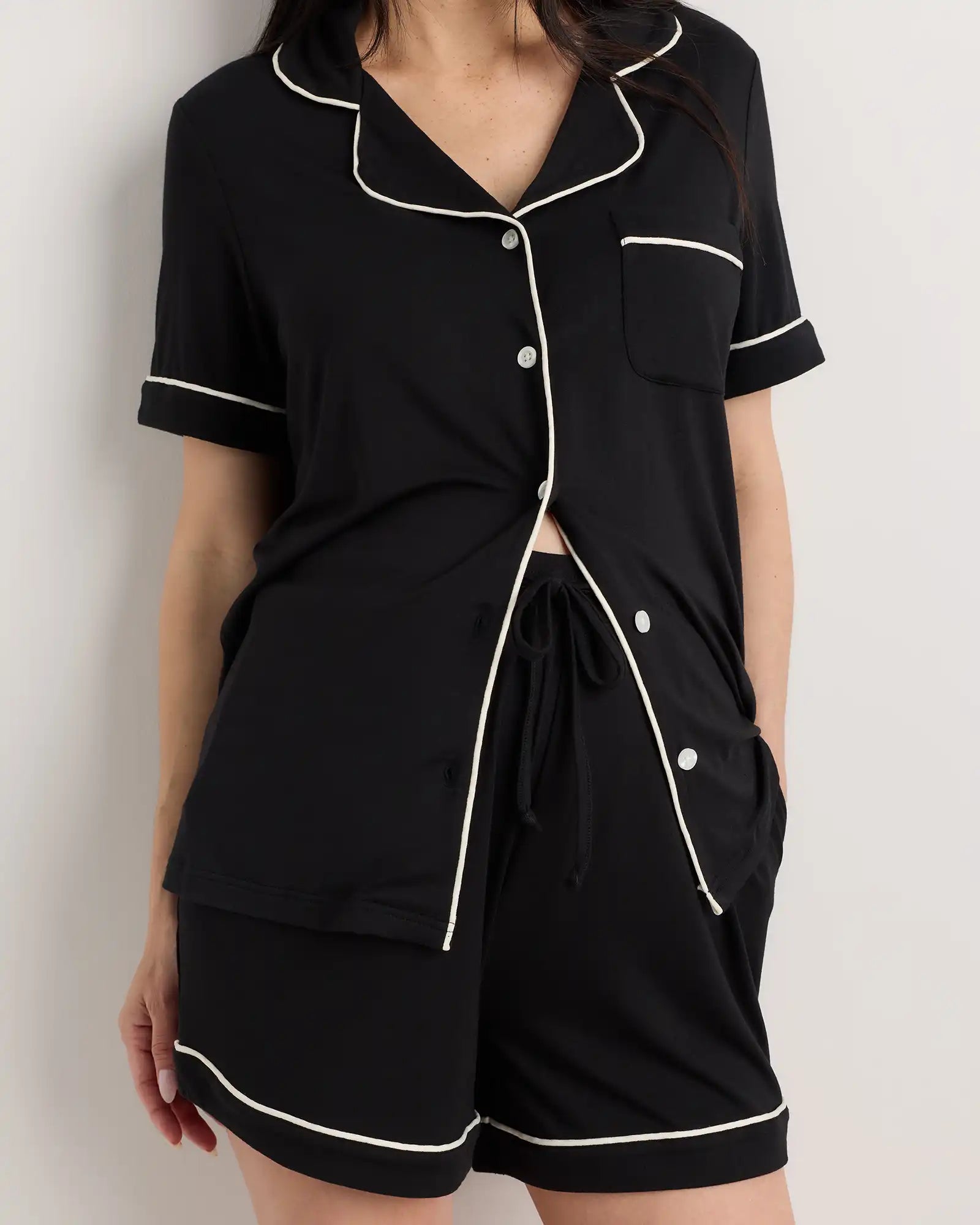 Bamboo Jersey Maternity Short Sleeve Pajama Set