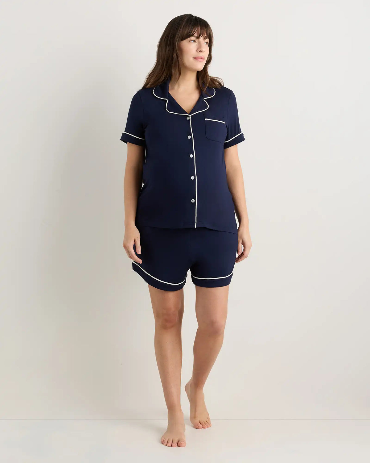 Bamboo Jersey Maternity Short Sleeve Pajama Set