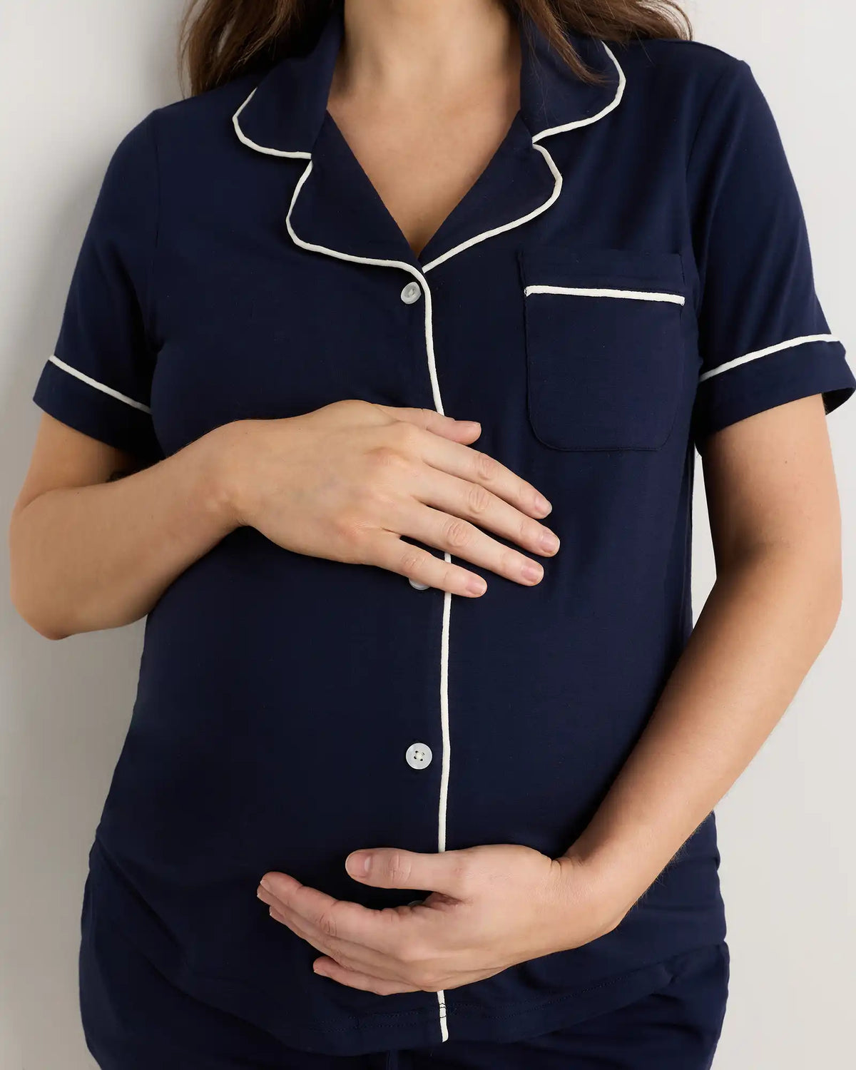 Bamboo Jersey Maternity Short Sleeve Pajama Set