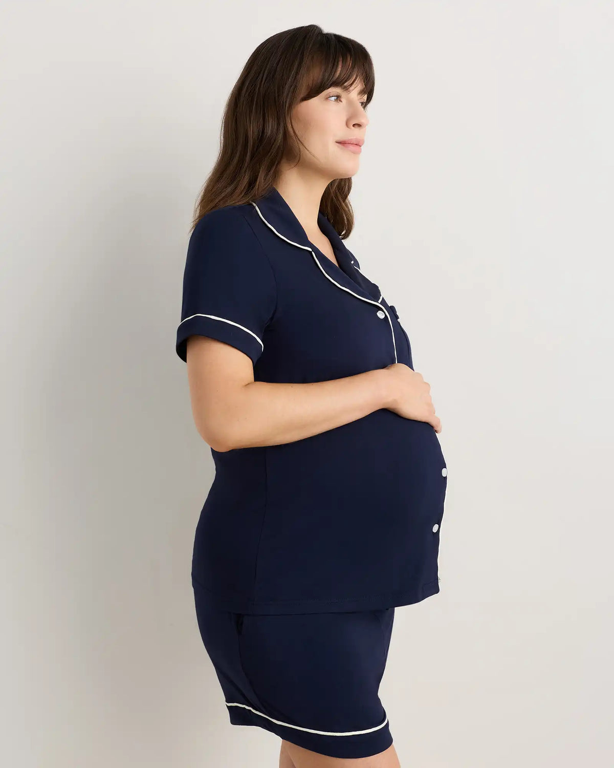 Bamboo Jersey Maternity Short Sleeve Pajama Set