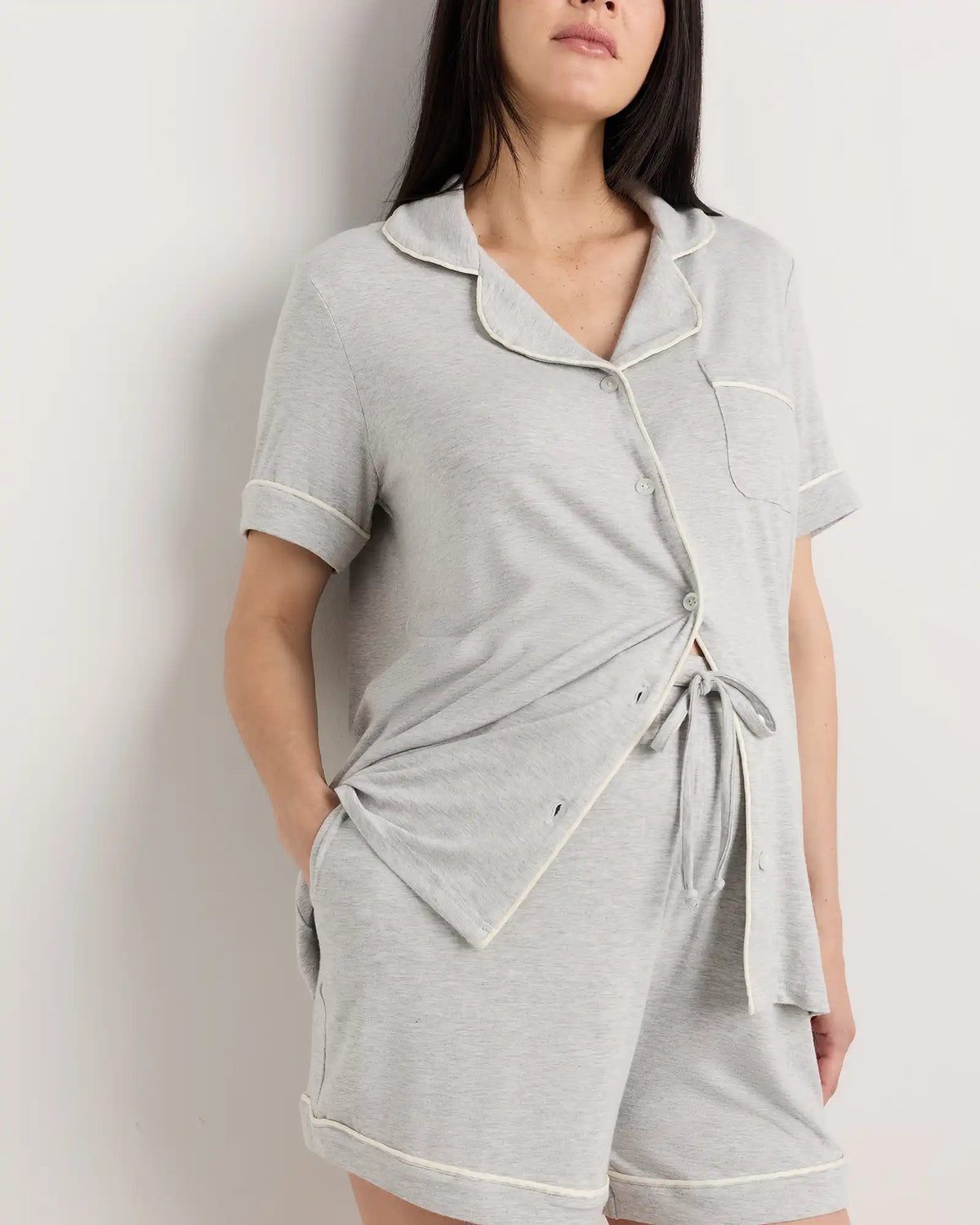 Bamboo Jersey Maternity Short Sleeve Pajama Set