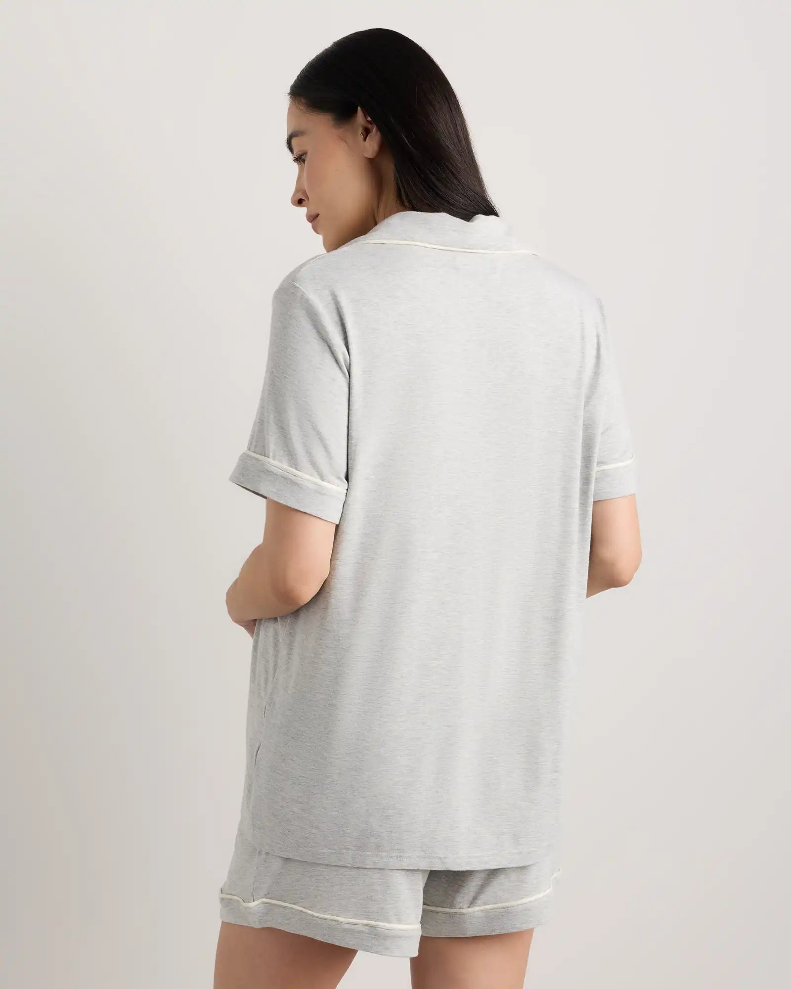 Bamboo Jersey Maternity Short Sleeve Pajama Set