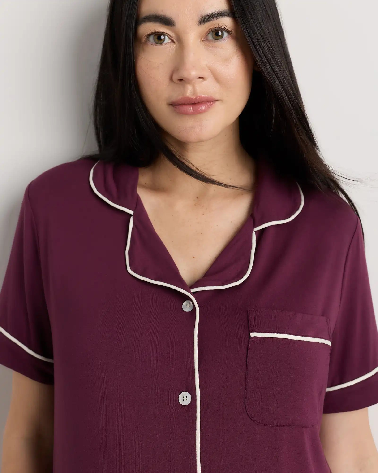 Bamboo Jersey Maternity Short Sleeve Pajama Set