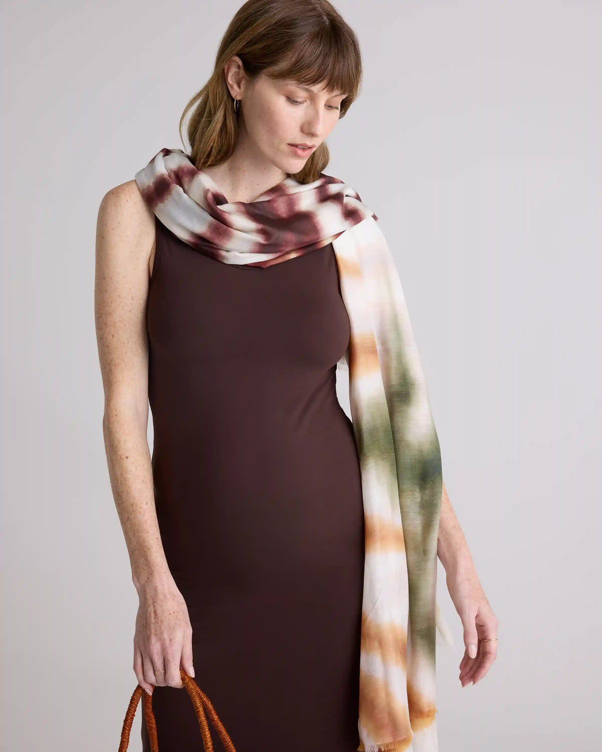 Recycled Knit Maternity Tank Midi Dress