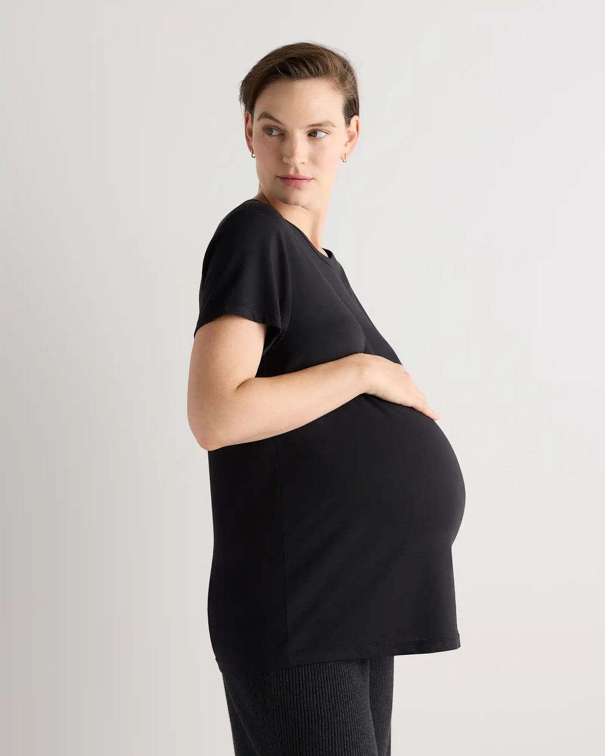 Cotton Modal Maternity Crew Neck Tee (2-pack)
