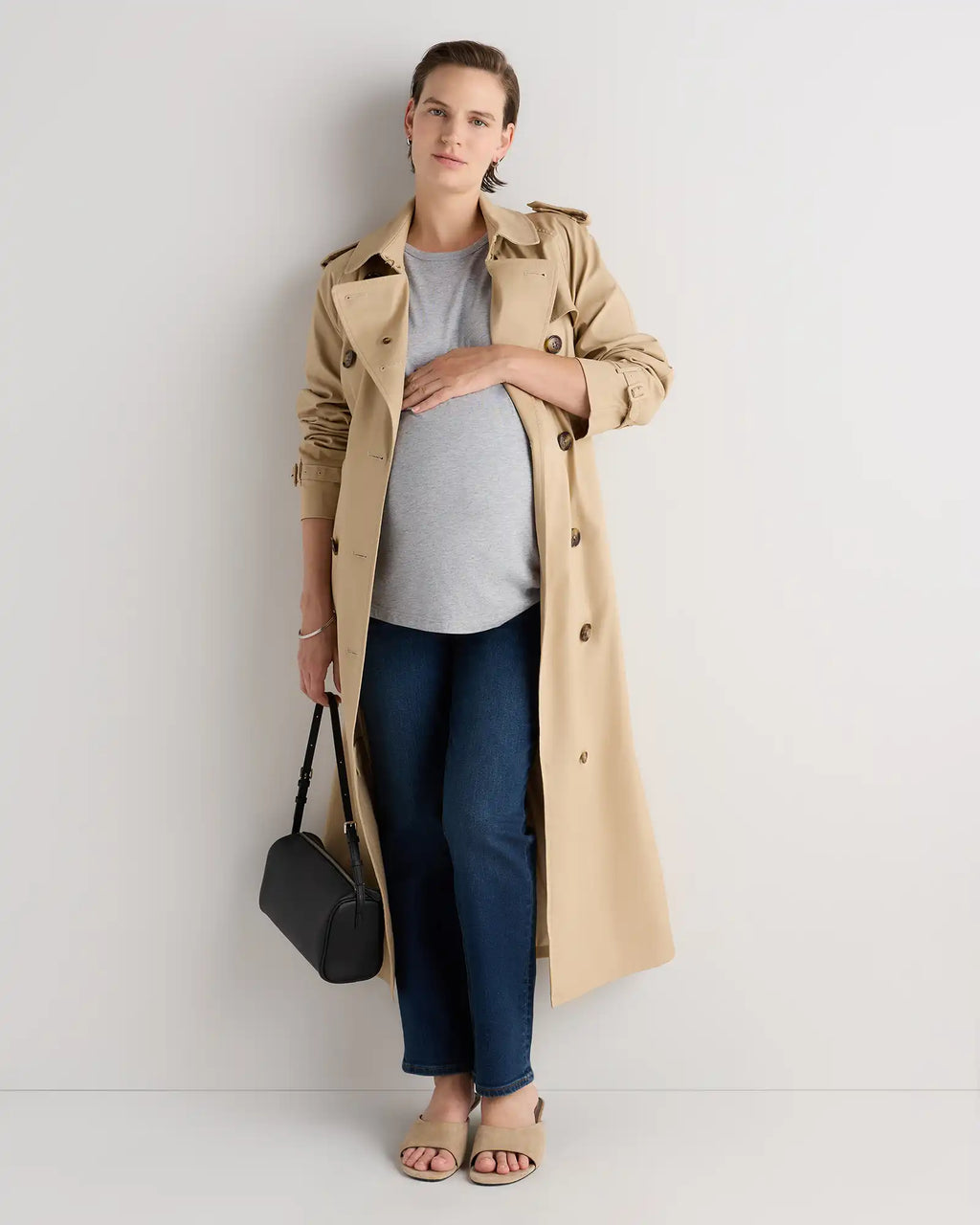 Cotton Modal Maternity Crew Neck Tee (2-pack)