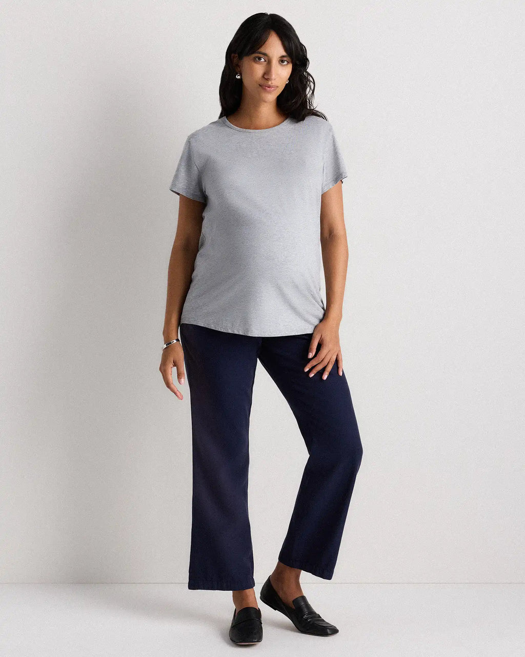 Cotton Modal Maternity Crew Neck Tee (2-pack)