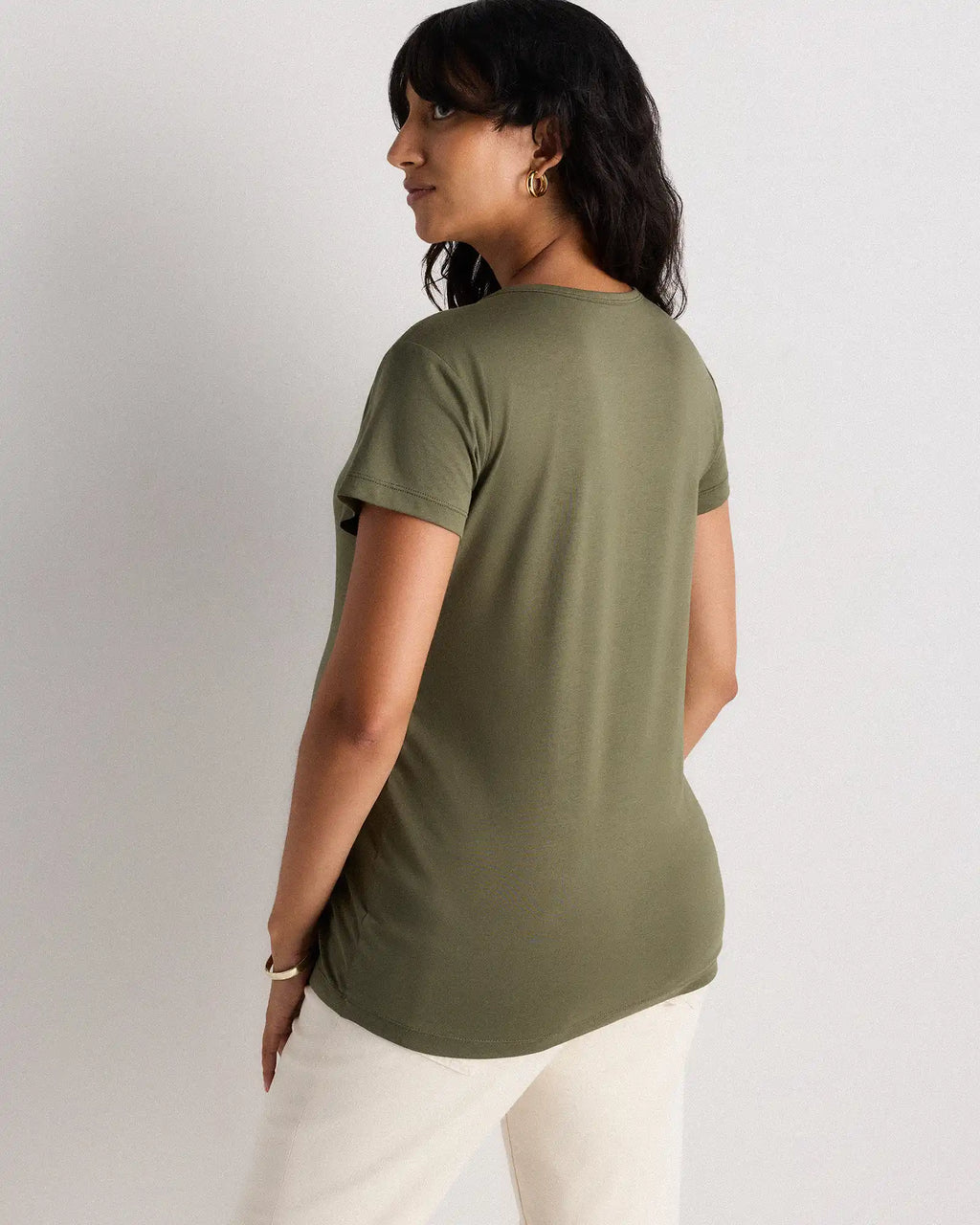 Cotton Modal Maternity Crew Neck Tee (2-pack)