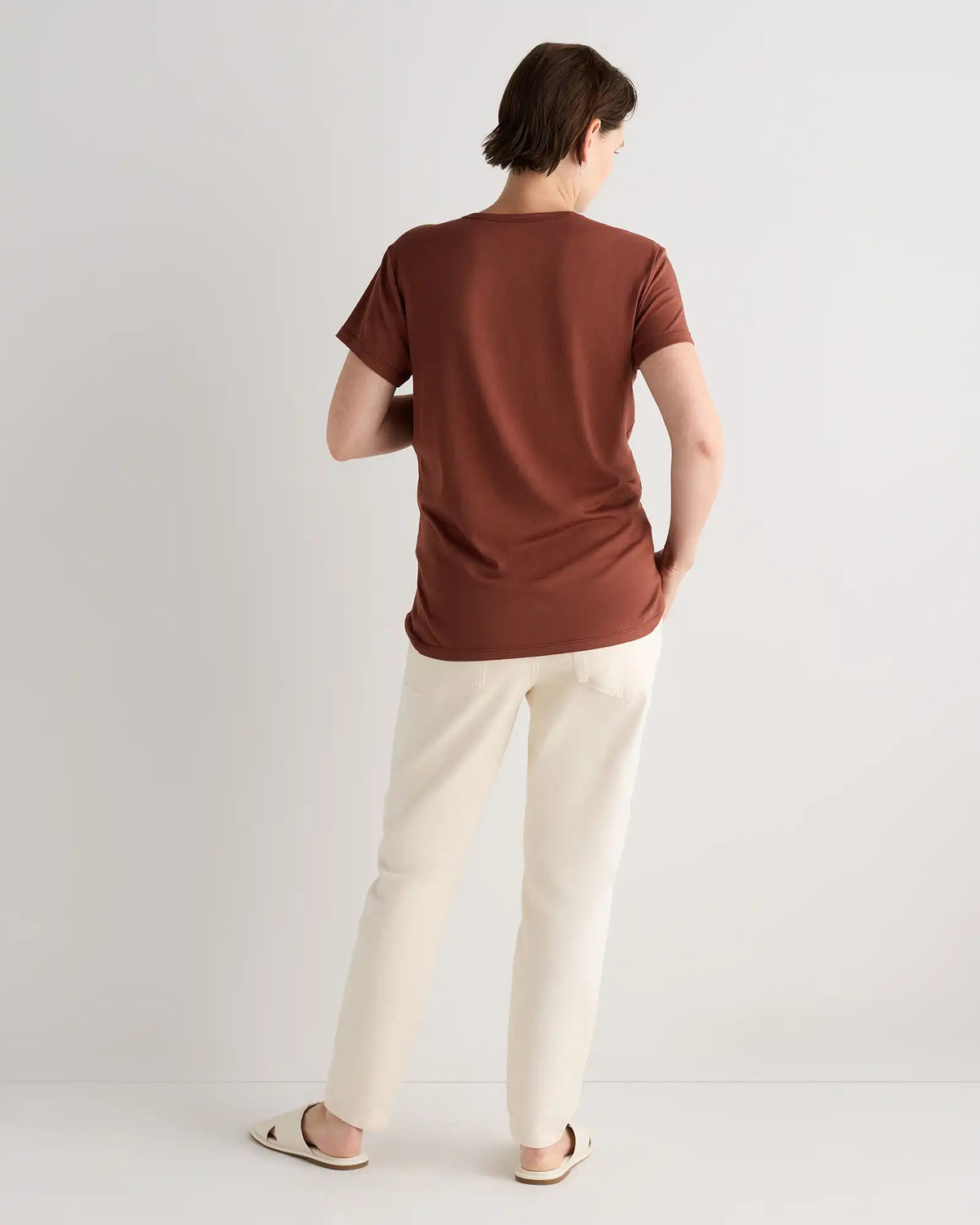 Cotton Modal Maternity Crew Neck Tee (2-pack)