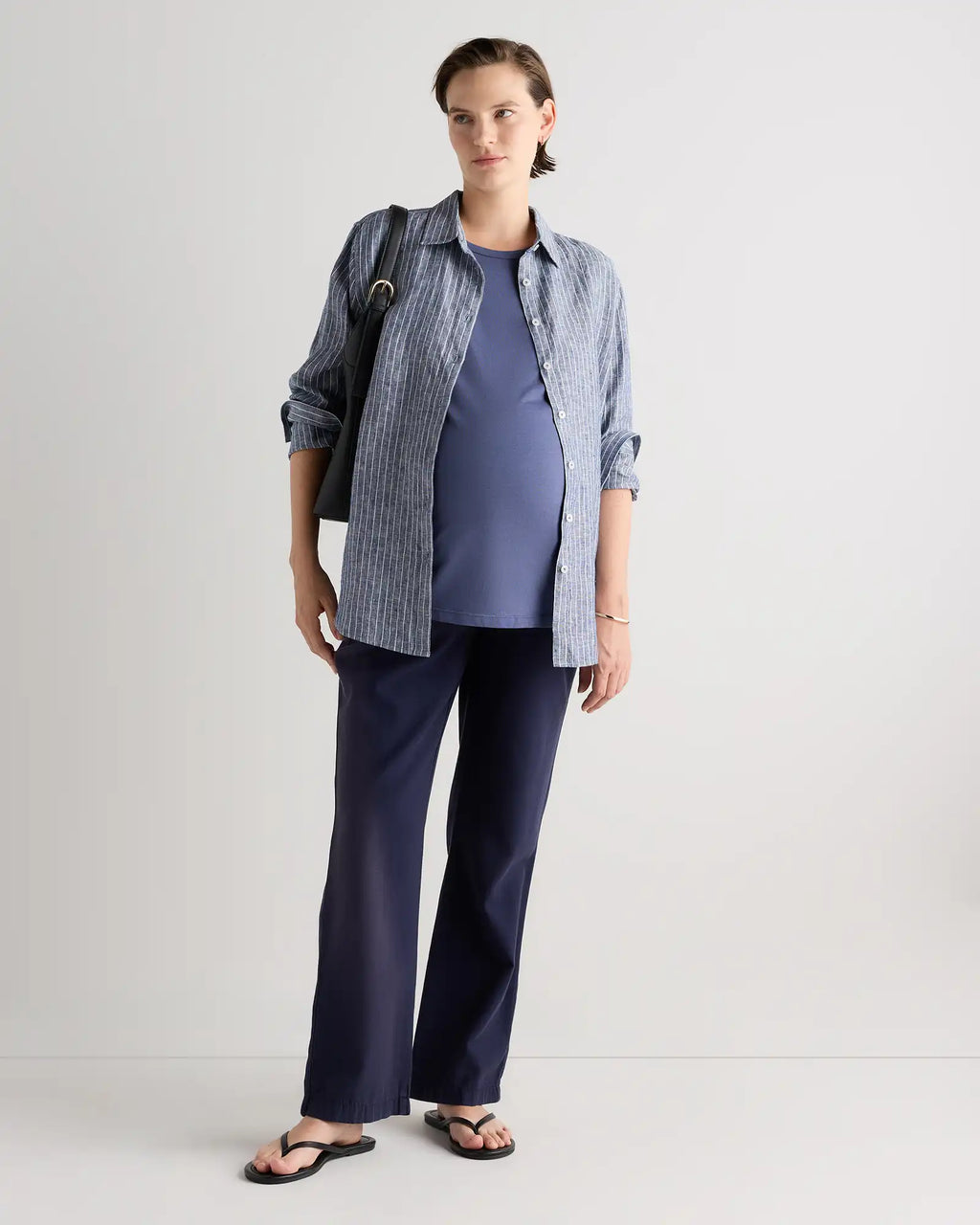 Cotton Modal Maternity Crew Neck Tee (2-pack)