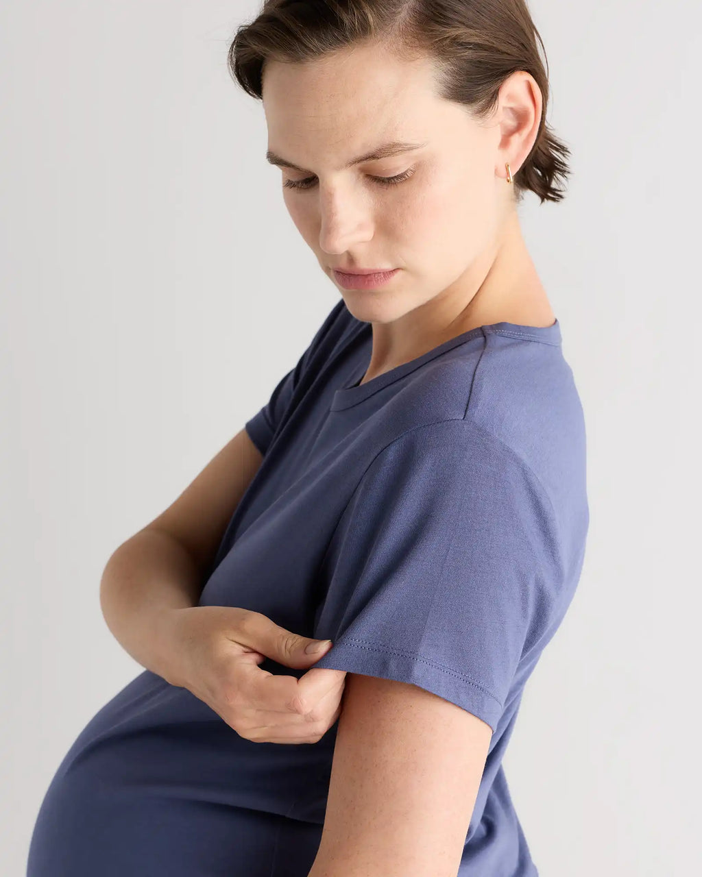 Cotton Modal Maternity Crew Neck Tee (2-pack)