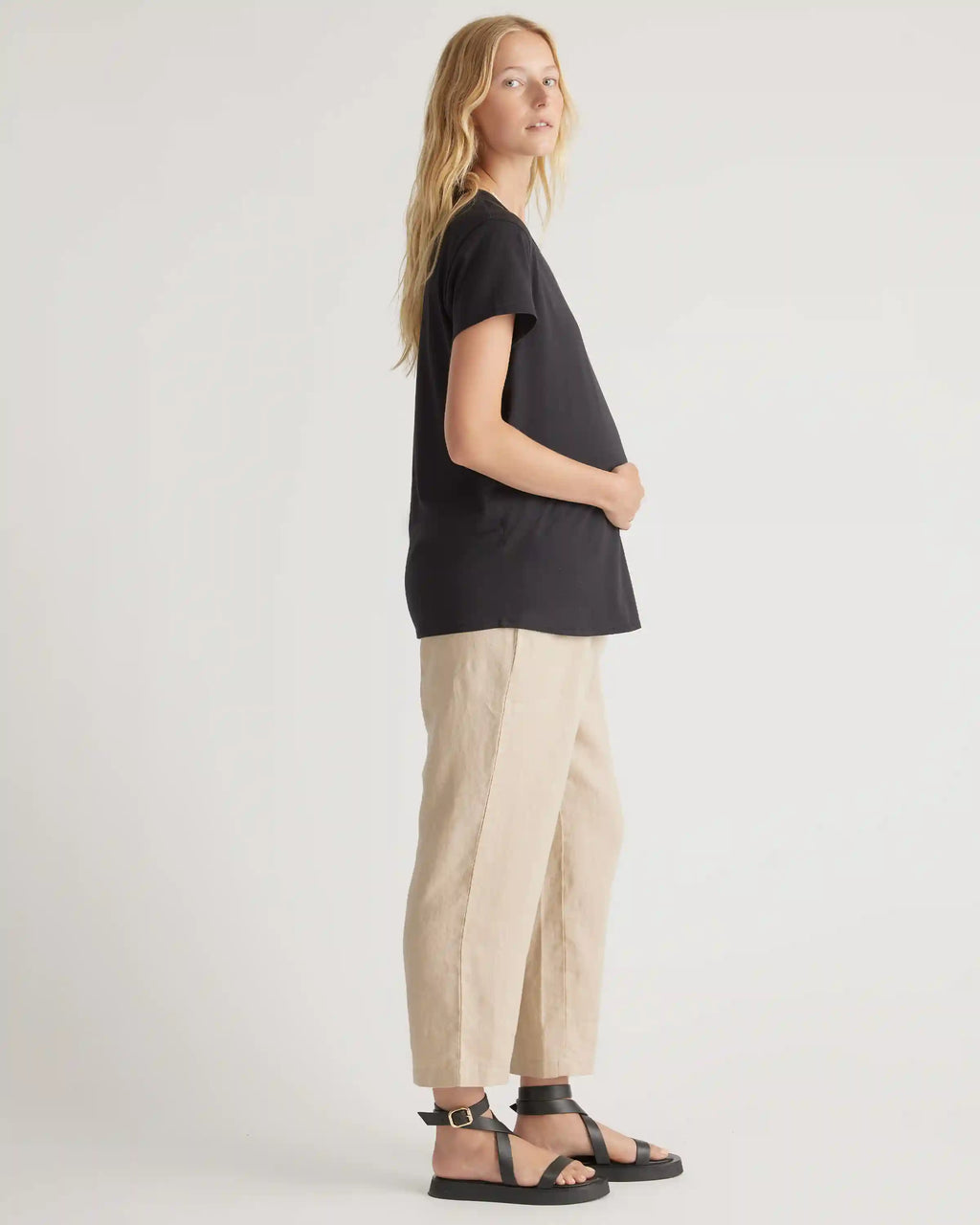 Cotton Modal Maternity Crew Neck Tee (2-pack)