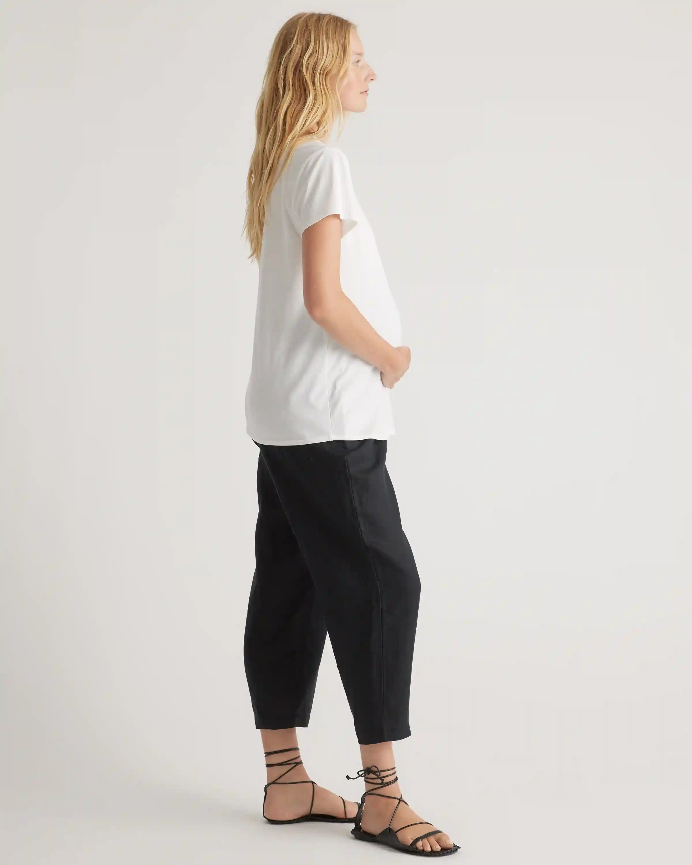 Cotton Modal Maternity Crew Neck Tee (2-pack)