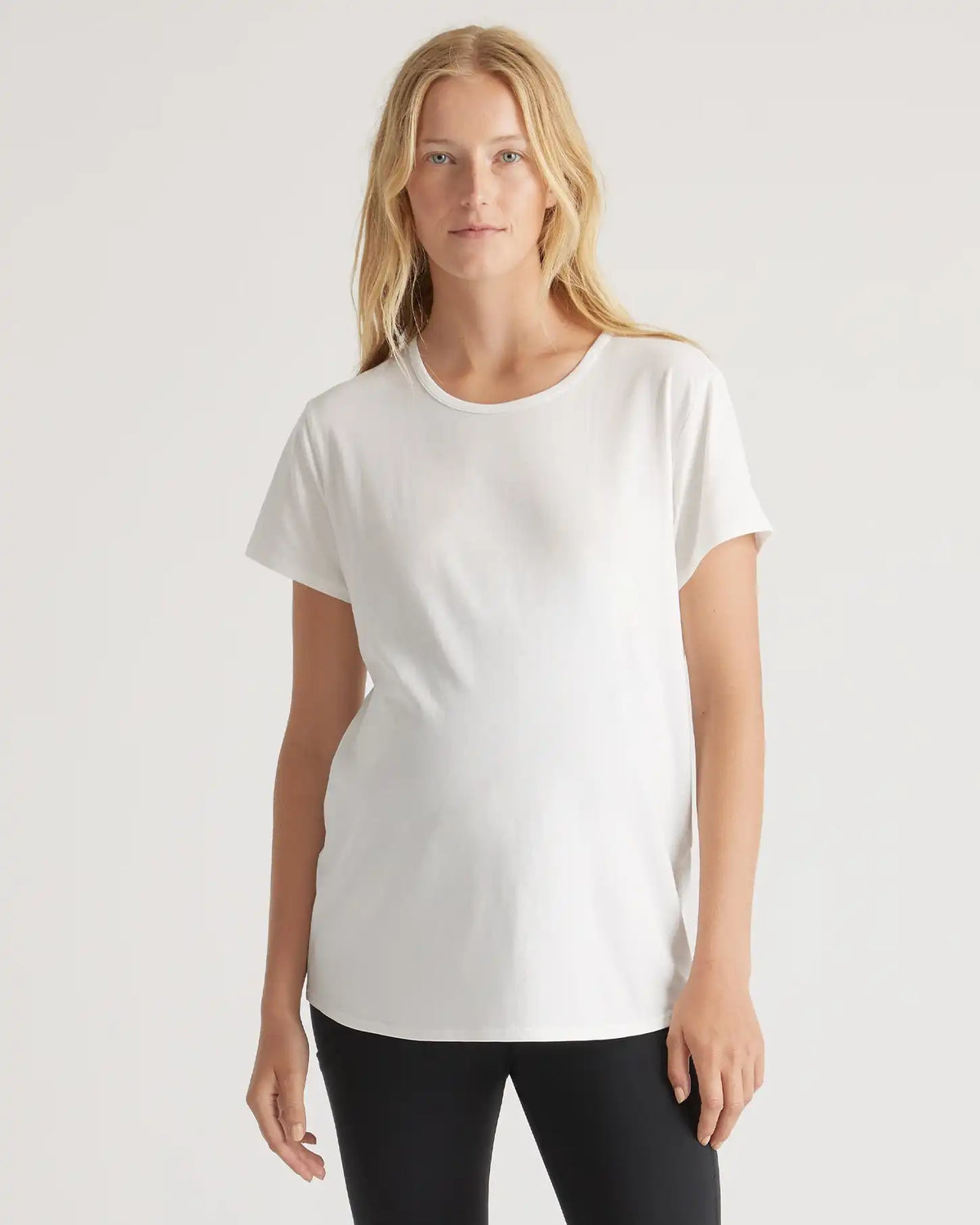 Cotton Modal Maternity Crew Neck Tee (2-pack)