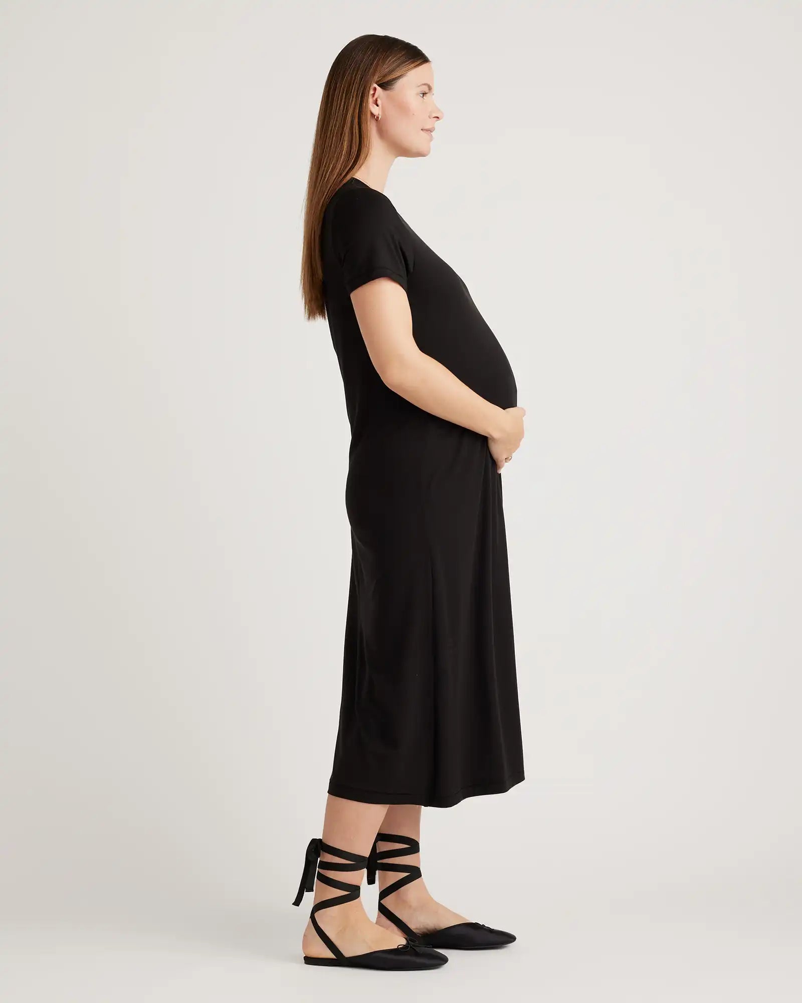 Bamboo Jersey Maternity & Nursing T-Shirt Dress