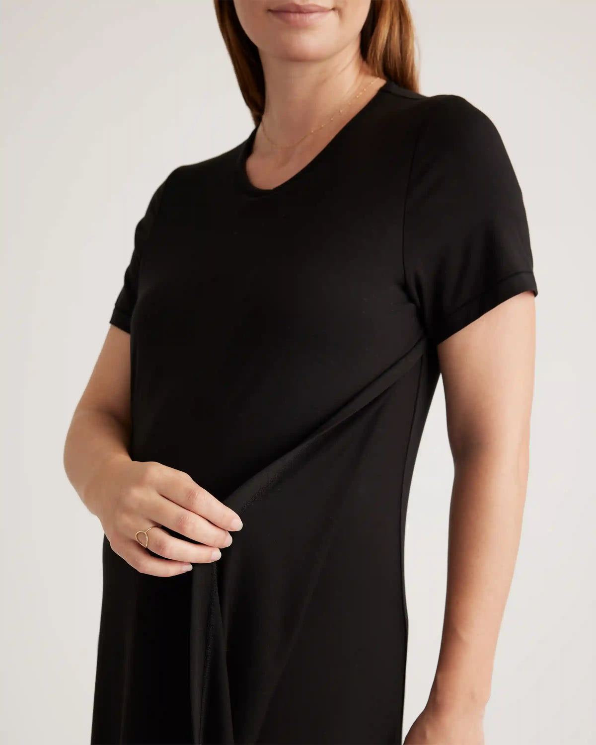 Bamboo Jersey Maternity & Nursing T-Shirt Dress