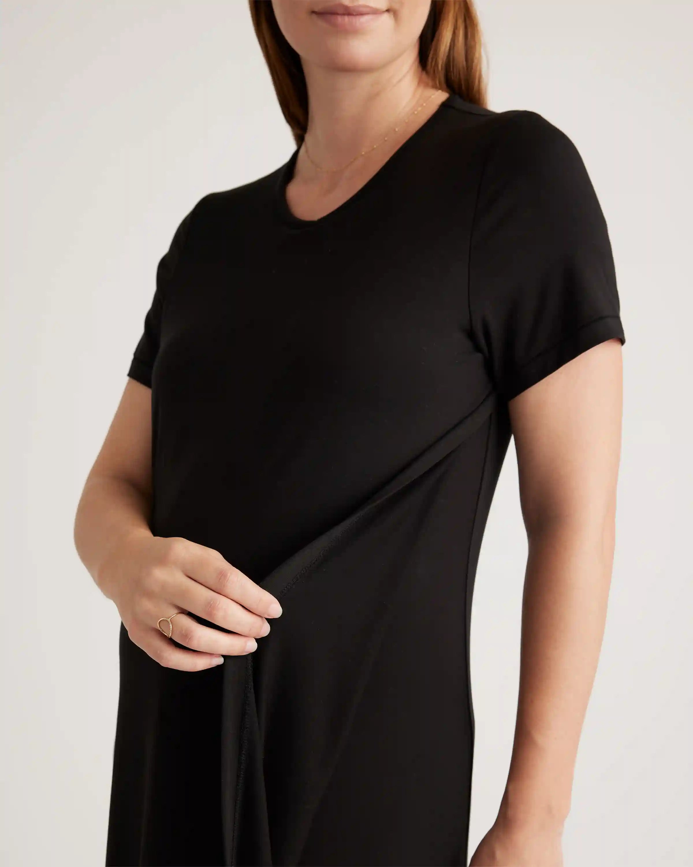 Bamboo Jersey Maternity & Nursing T-Shirt Dress