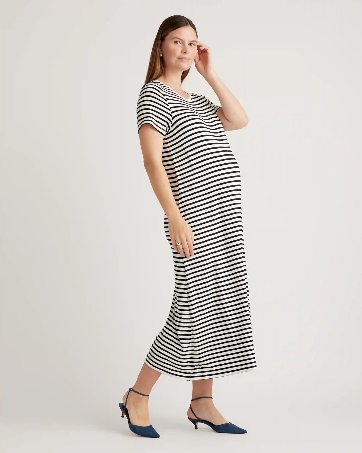 Bamboo Jersey Maternity & Nursing T-Shirt Dress
