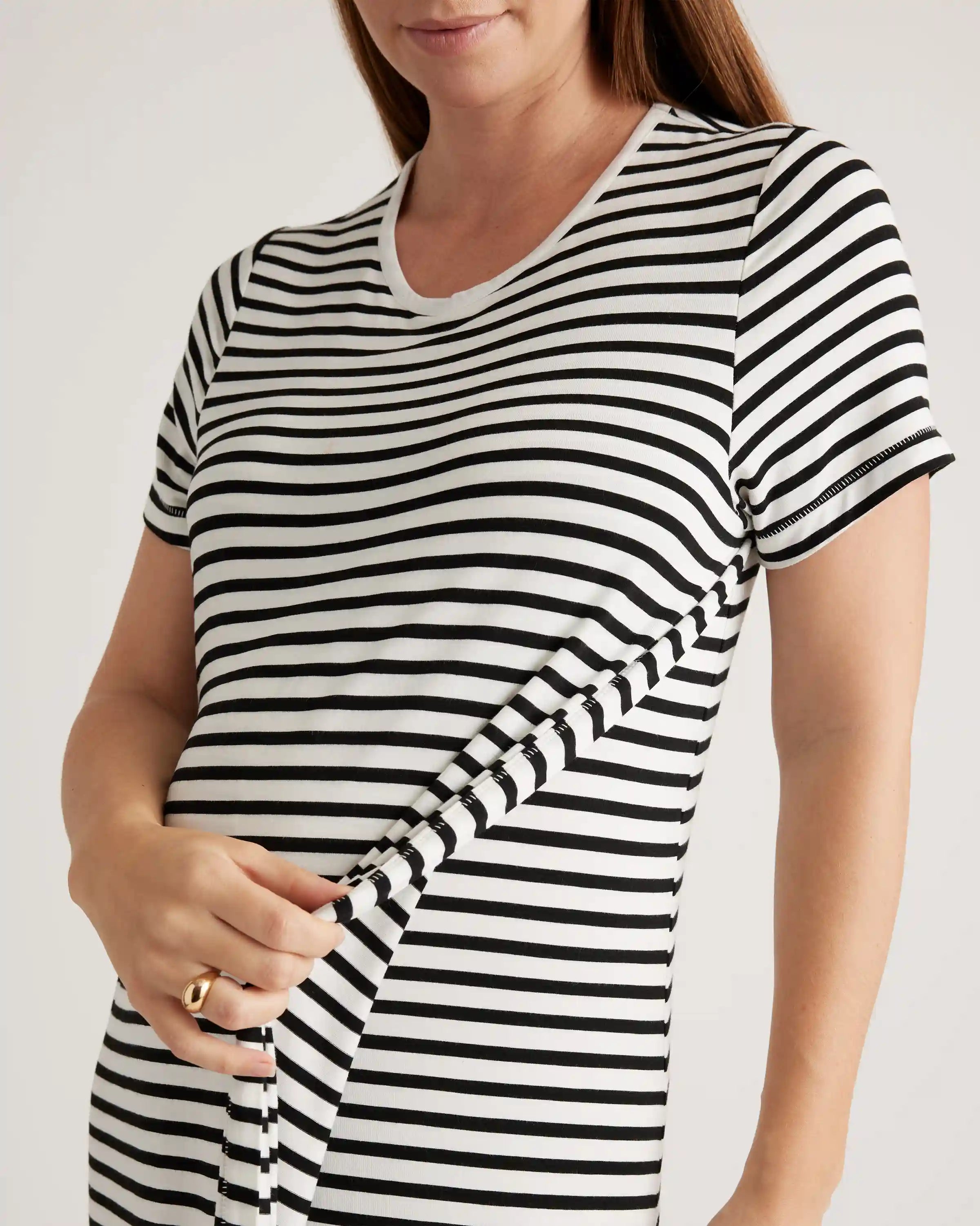 Bamboo Jersey Maternity & Nursing T-Shirt Dress
