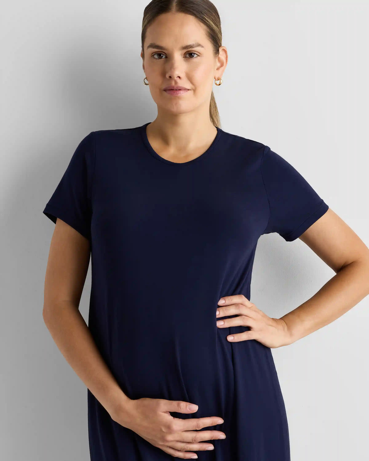 Bamboo Jersey Maternity & Nursing T-Shirt Dress