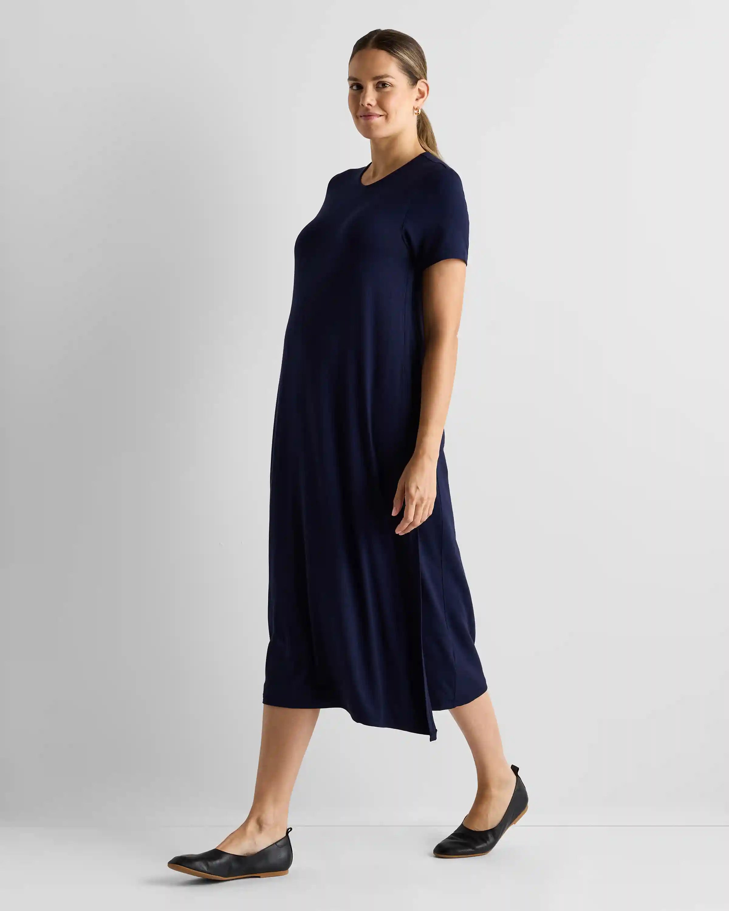 Bamboo Jersey Maternity & Nursing T-Shirt Dress