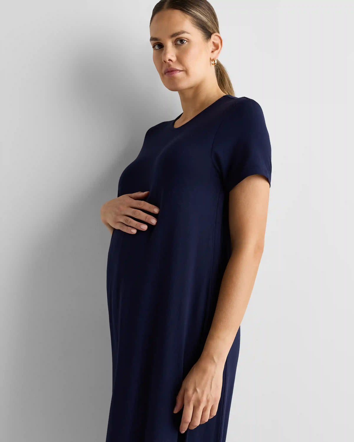 Bamboo Jersey Maternity & Nursing T-Shirt Dress