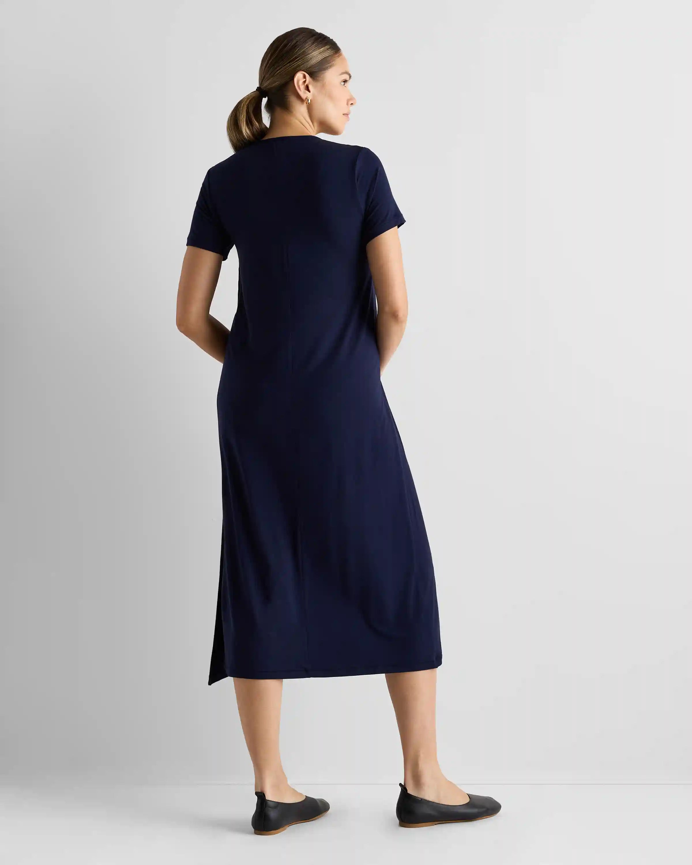 Bamboo Jersey Maternity & Nursing T-Shirt Dress