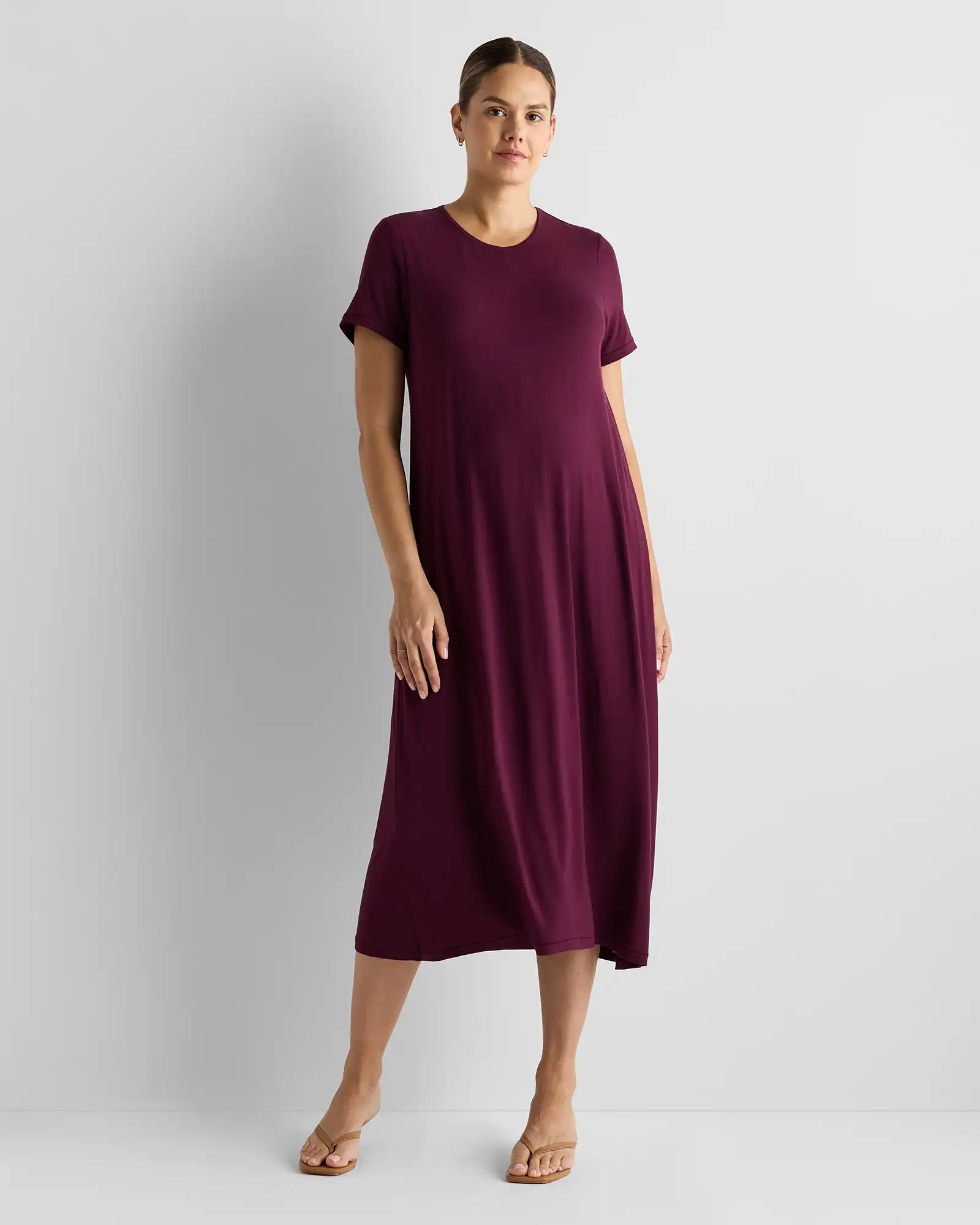 Bamboo Jersey Maternity & Nursing T-Shirt Dress