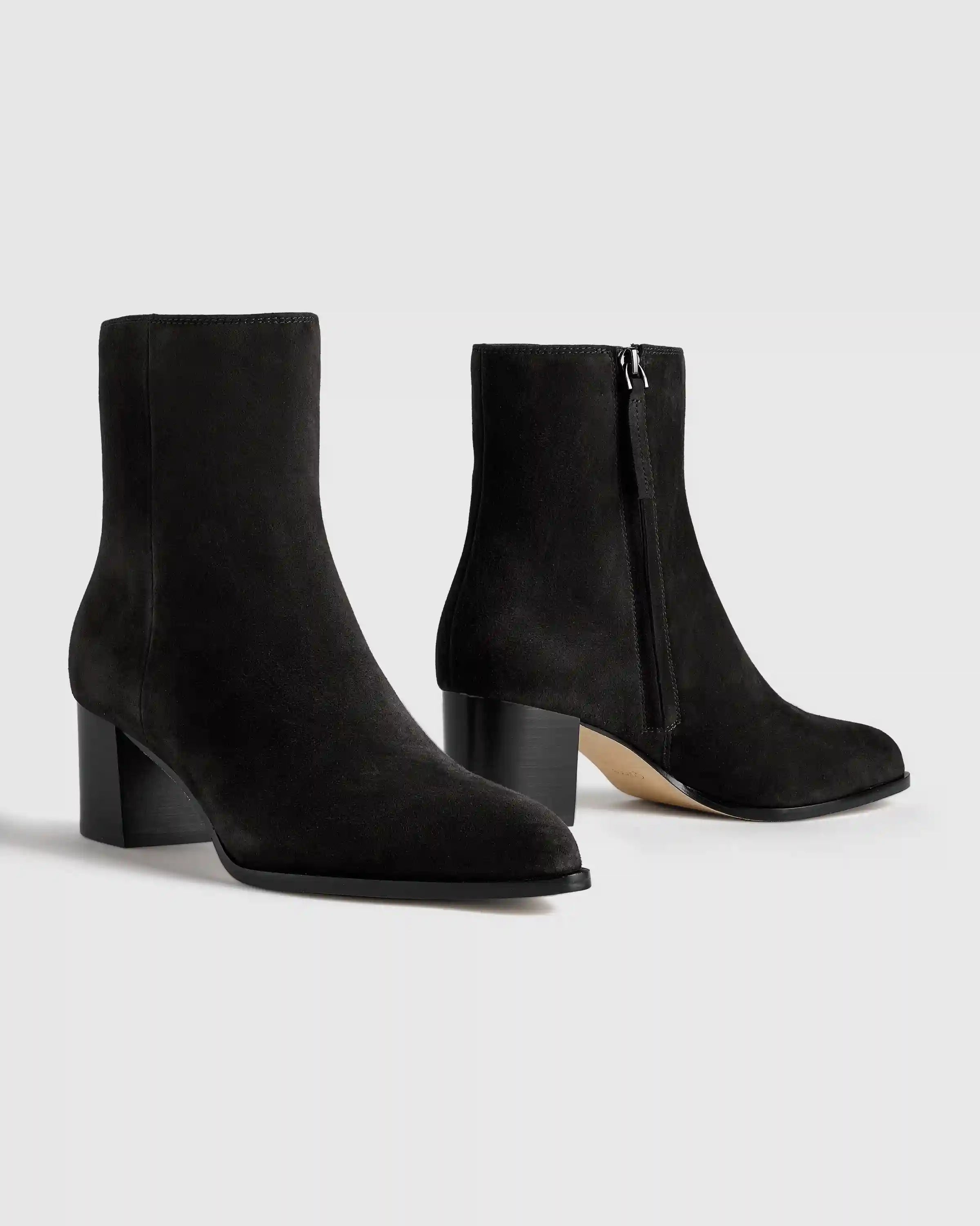 Italian Leather Heeled Ankle Boot
