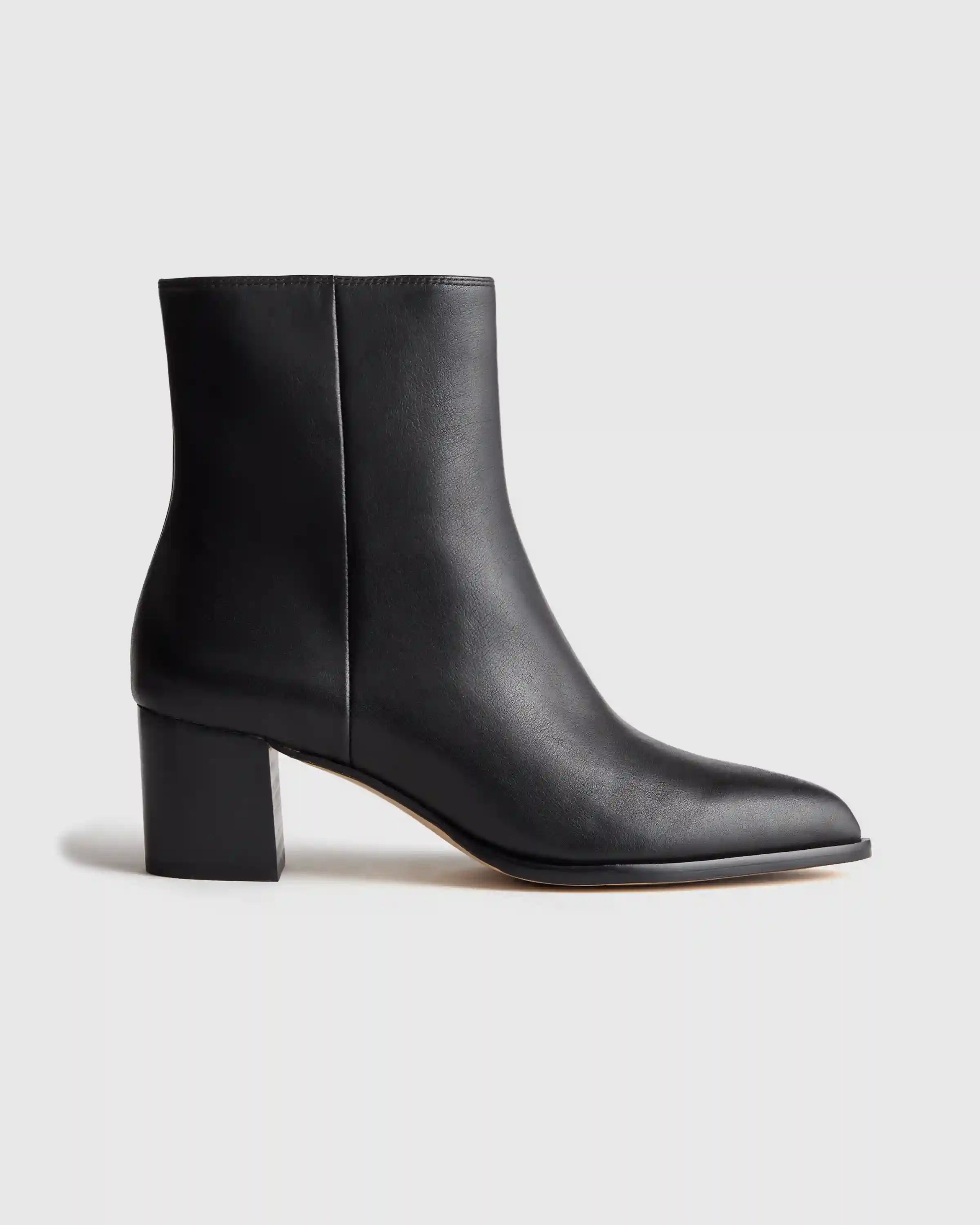 Italian Leather Heeled Ankle Boot