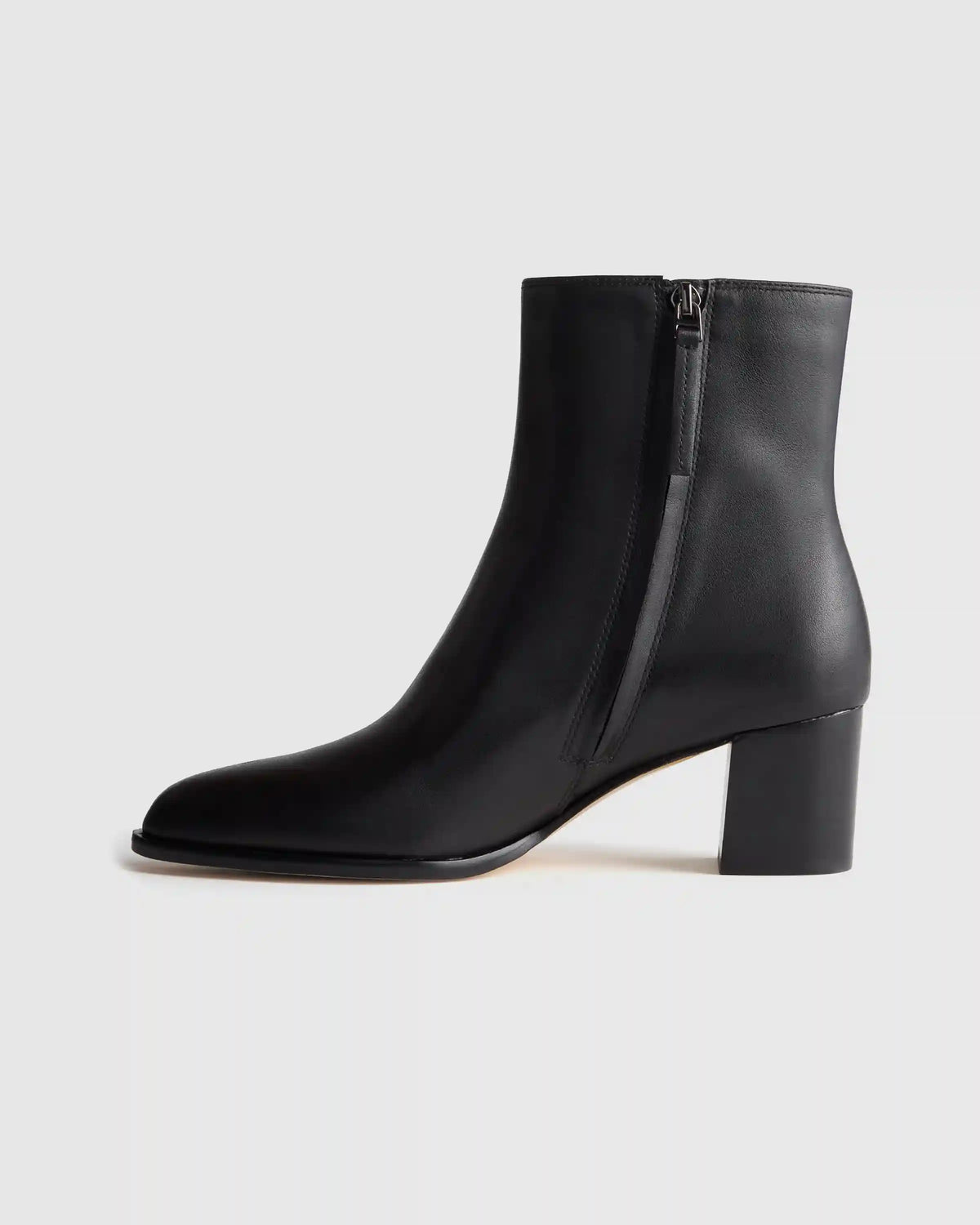 Italian Leather Heeled Ankle Boot