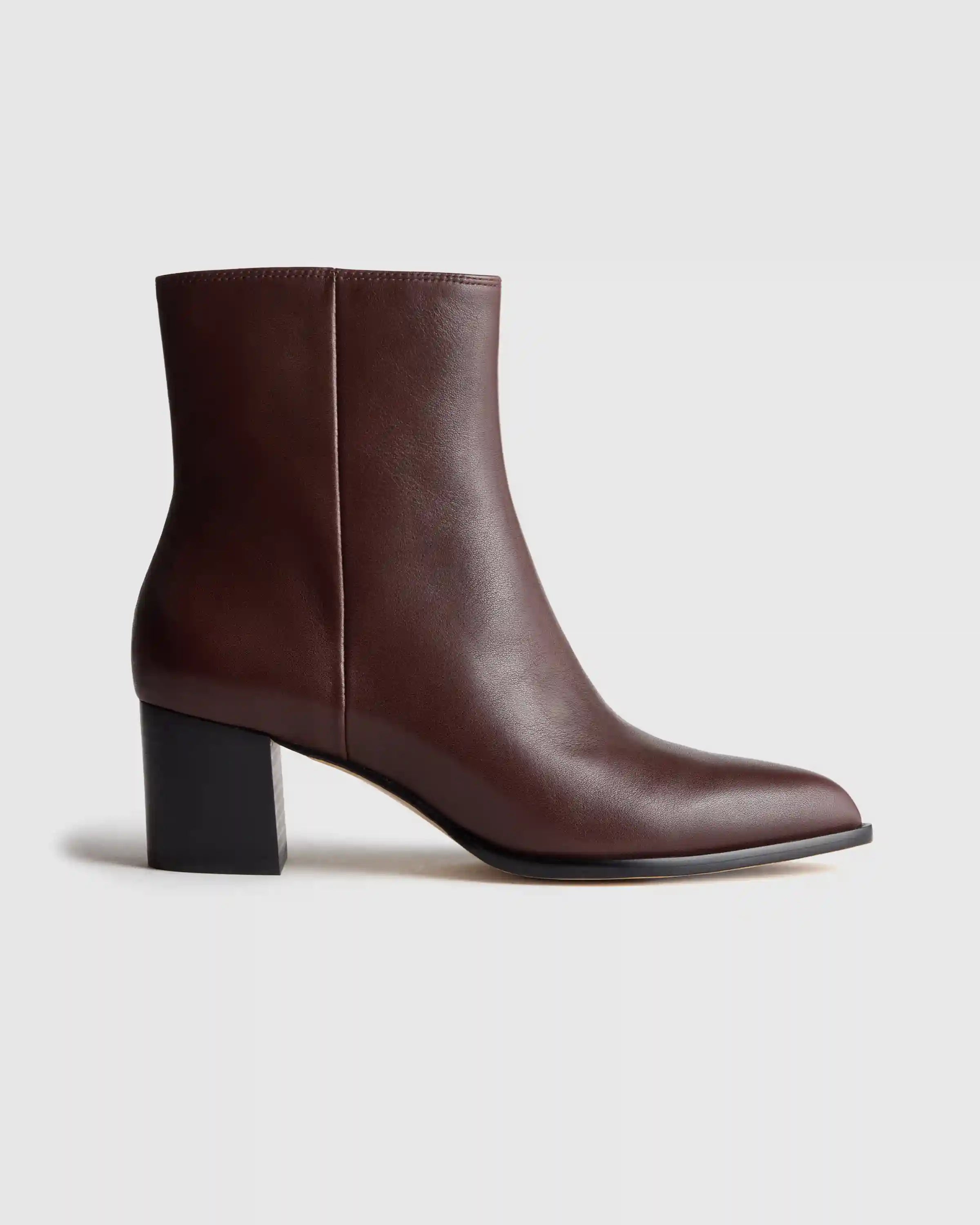 Italian Leather Heeled Ankle Boot