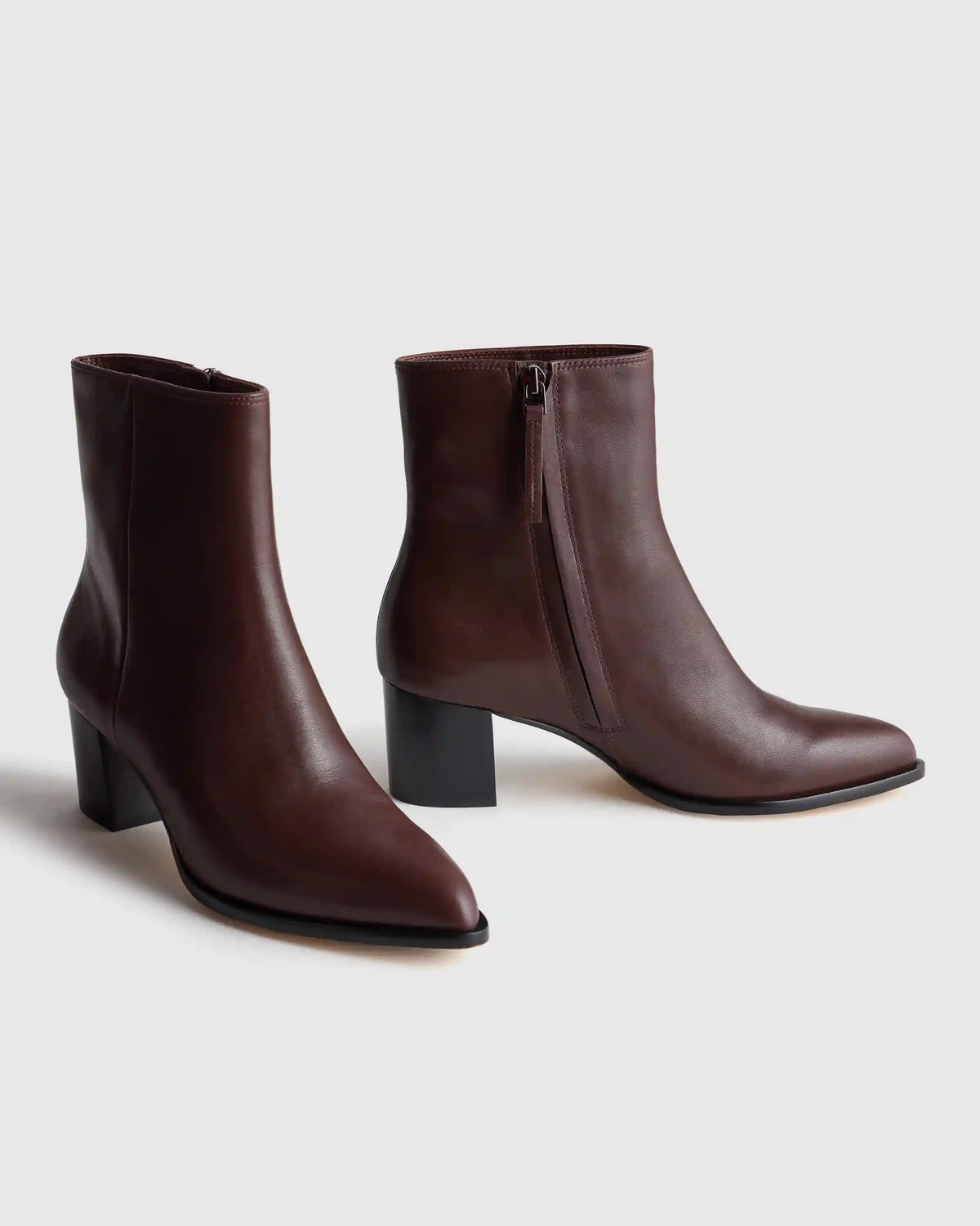 Italian Leather Heeled Ankle Boot