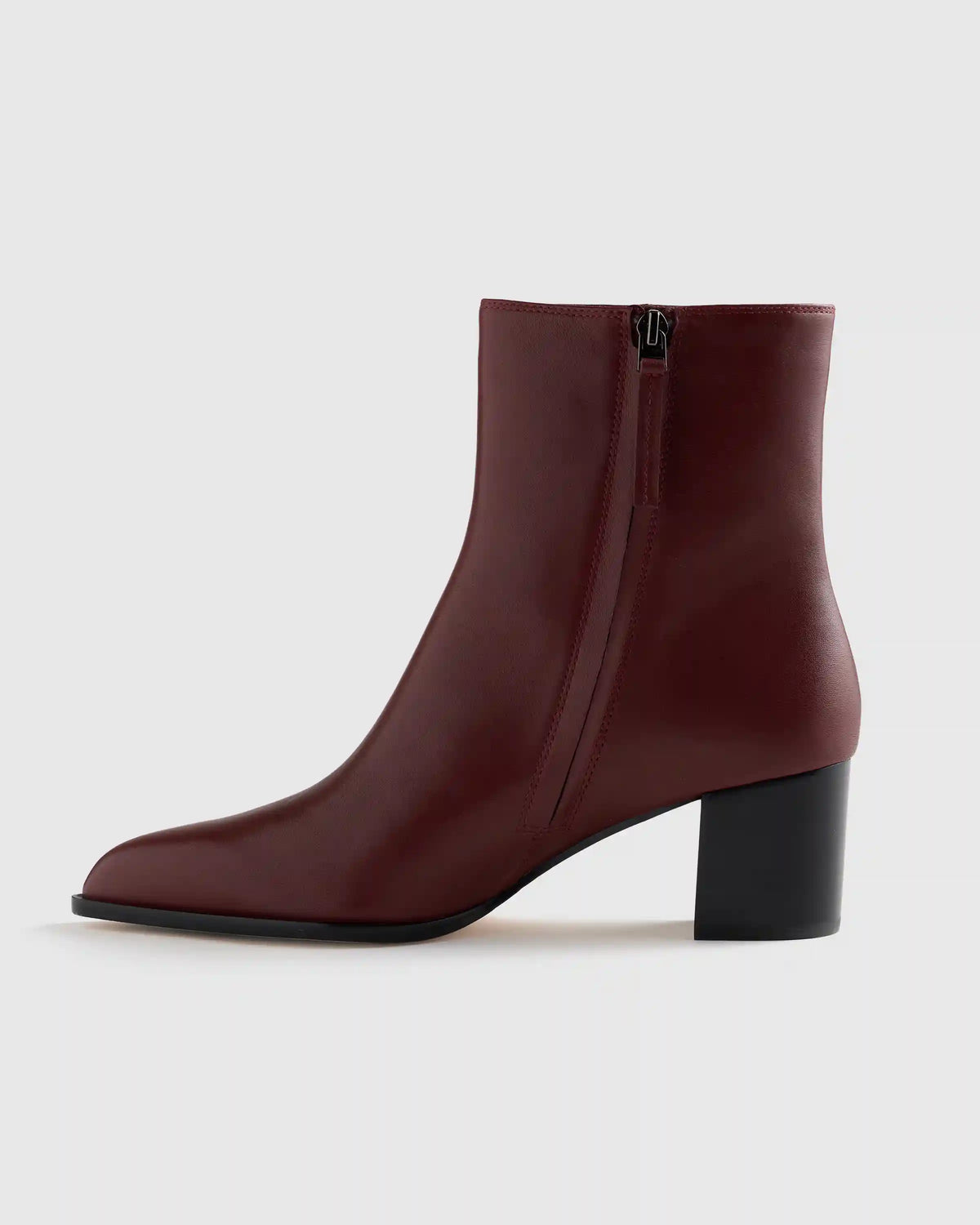Italian Leather Heeled Ankle Boot