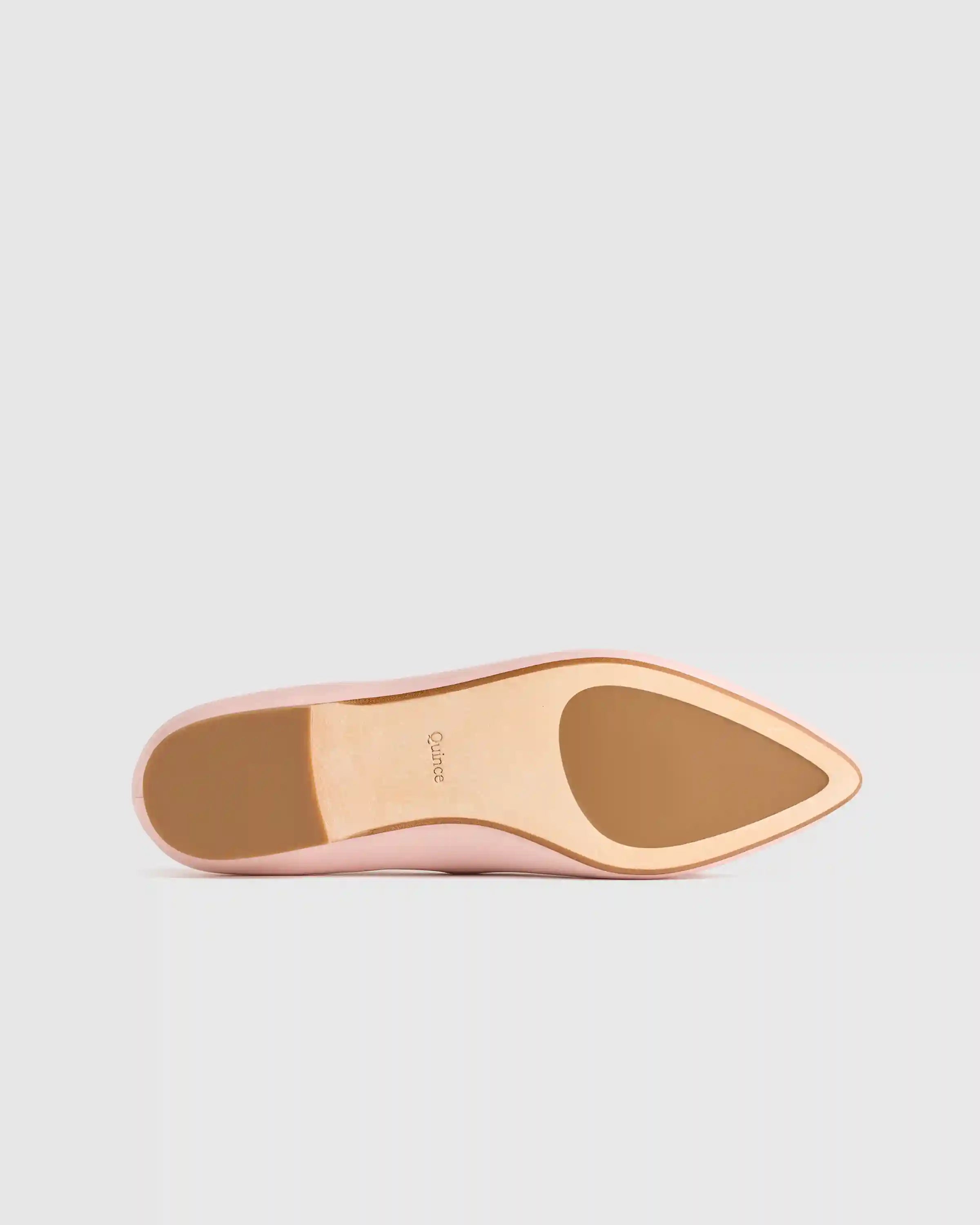 Italian Leather Pointed Bow Flat
