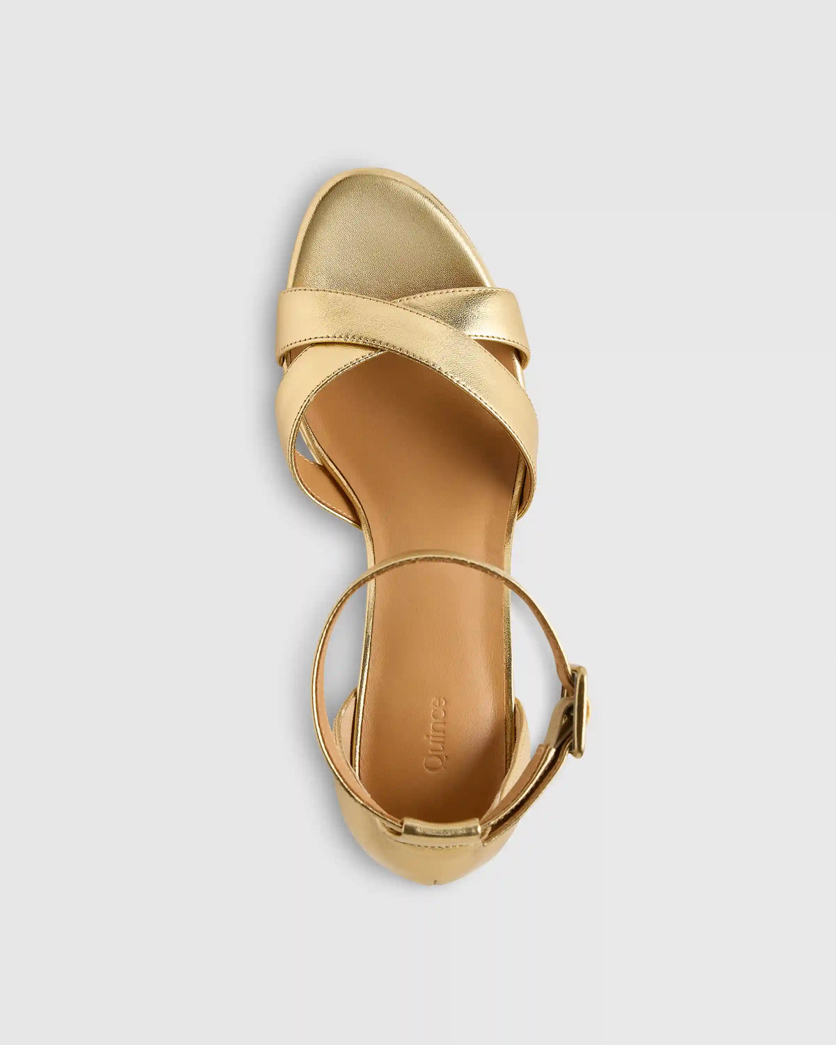 Italian Leather Crisscross Platform Sandal