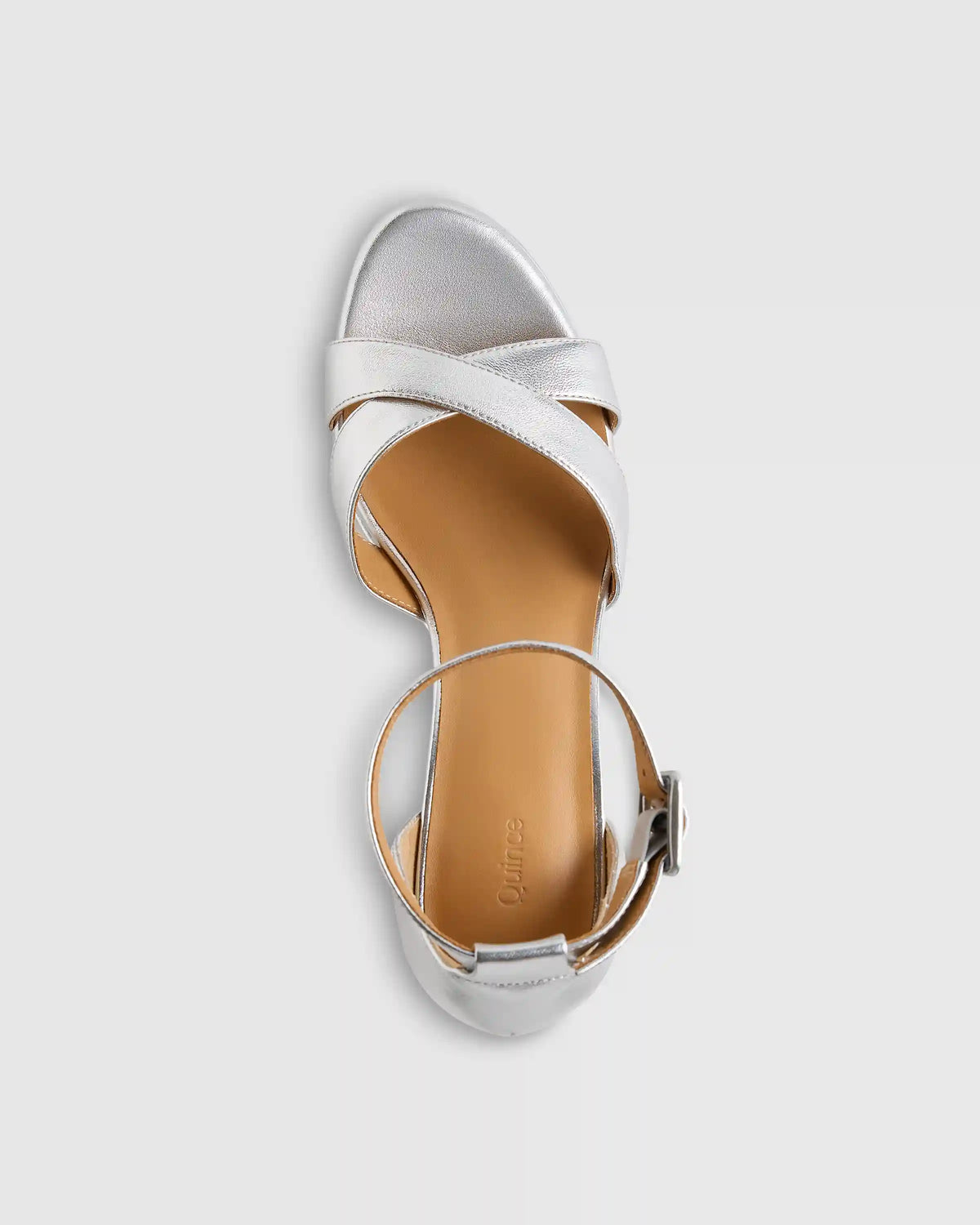 Italian Leather Crisscross Platform Sandal