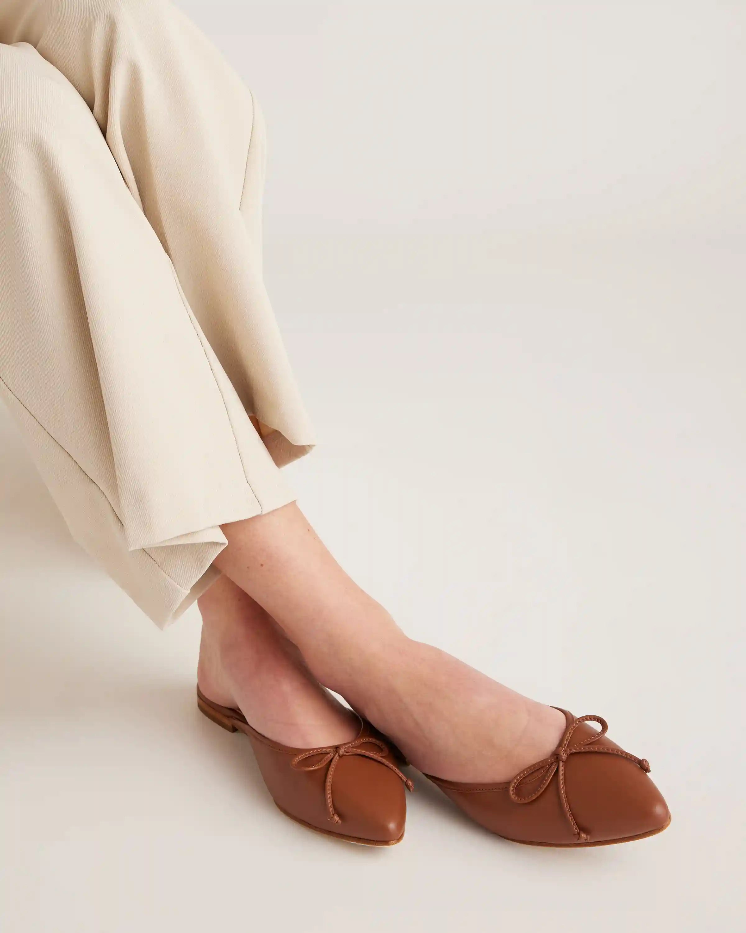 Italian Leather Pointed Mule