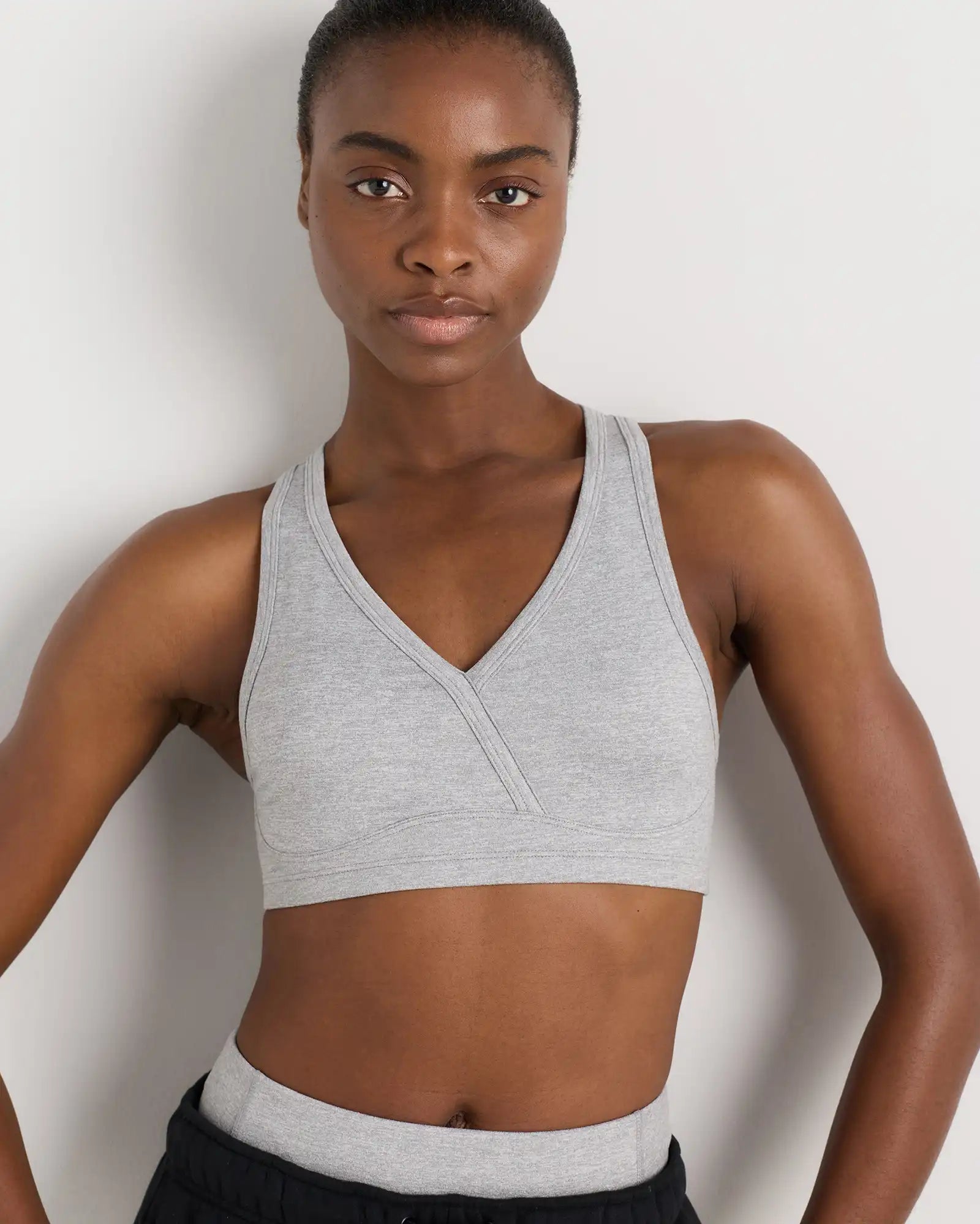 Ultra-Soft V-Neck Racerback Bra