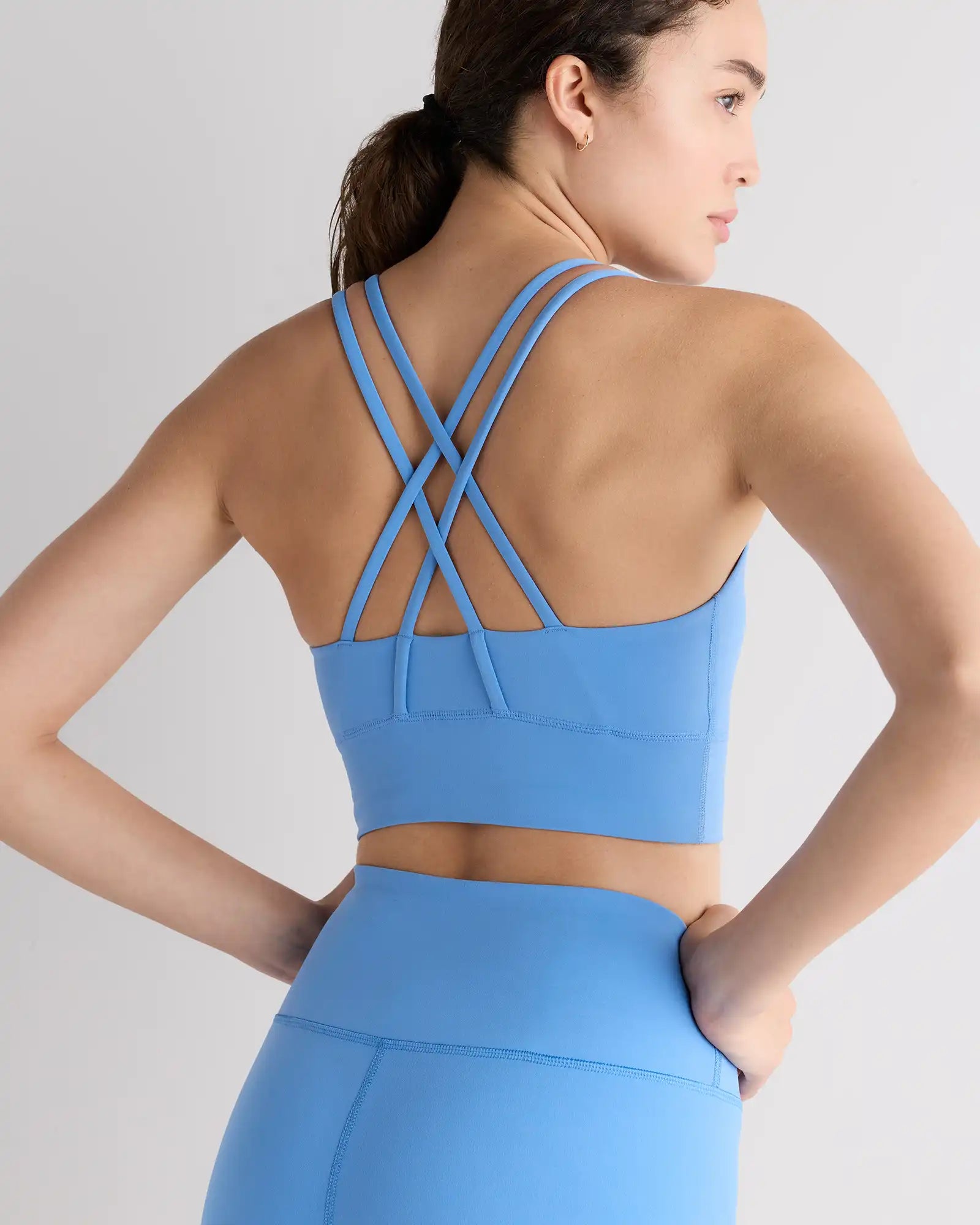 Power-Up Long Line Strappy Sports Bra