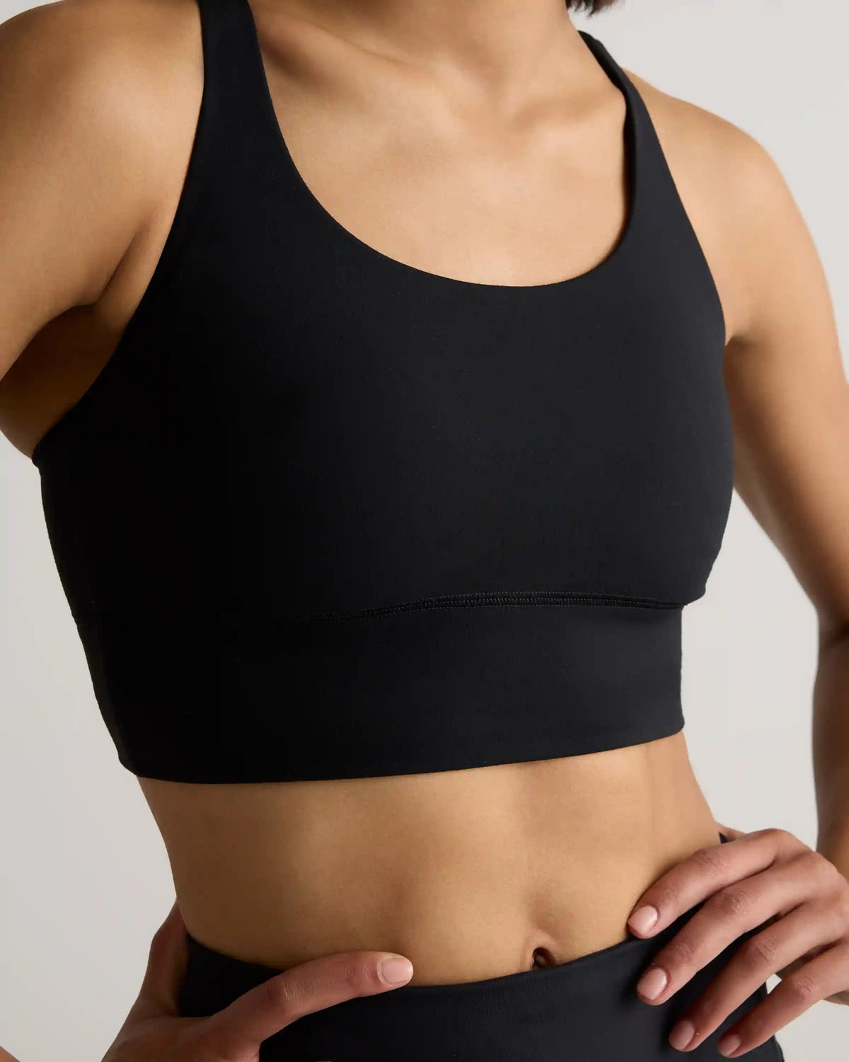 Power-Up Long Line Strappy Sports Bra