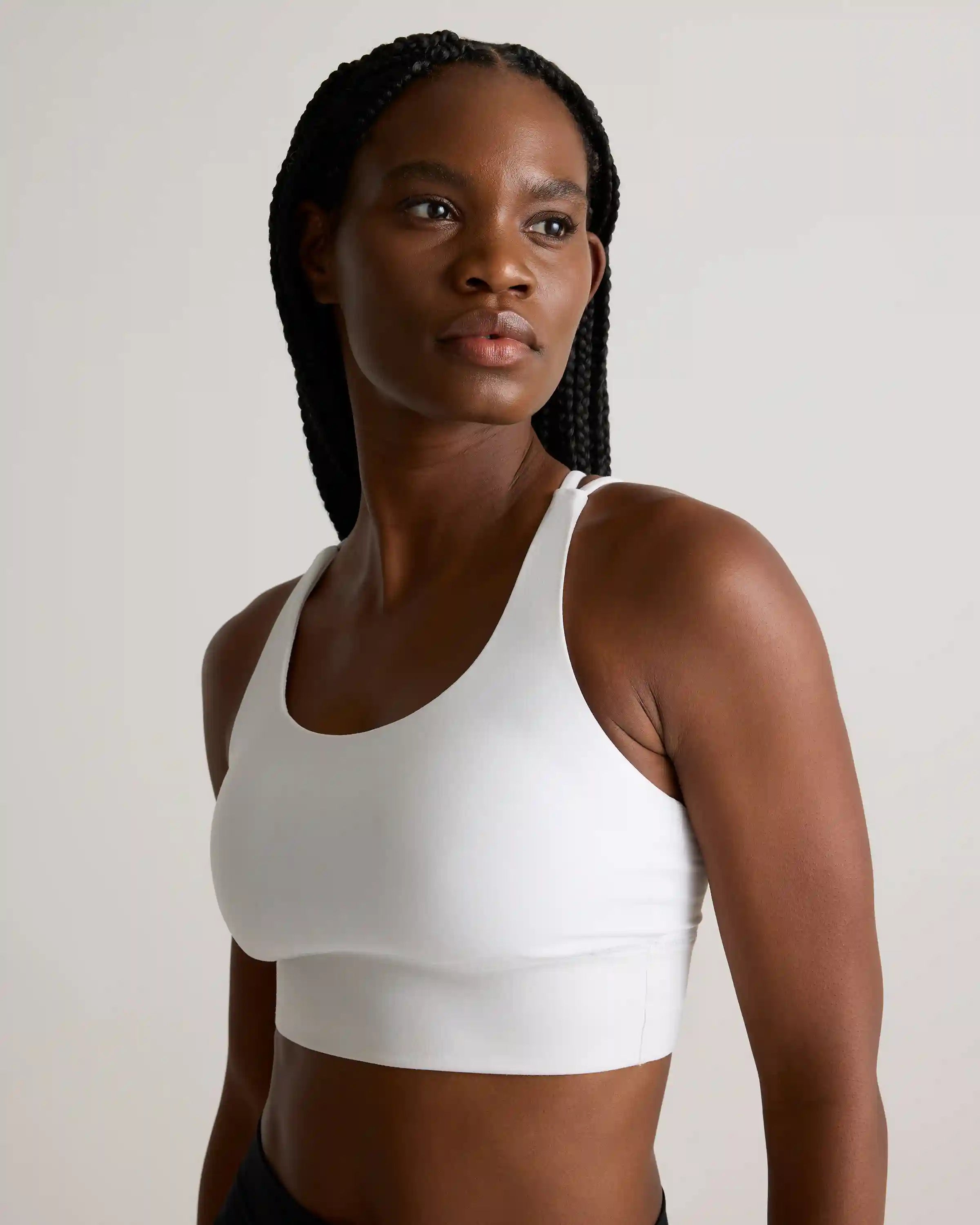 Power-Up Long Line Strappy Sports Bra