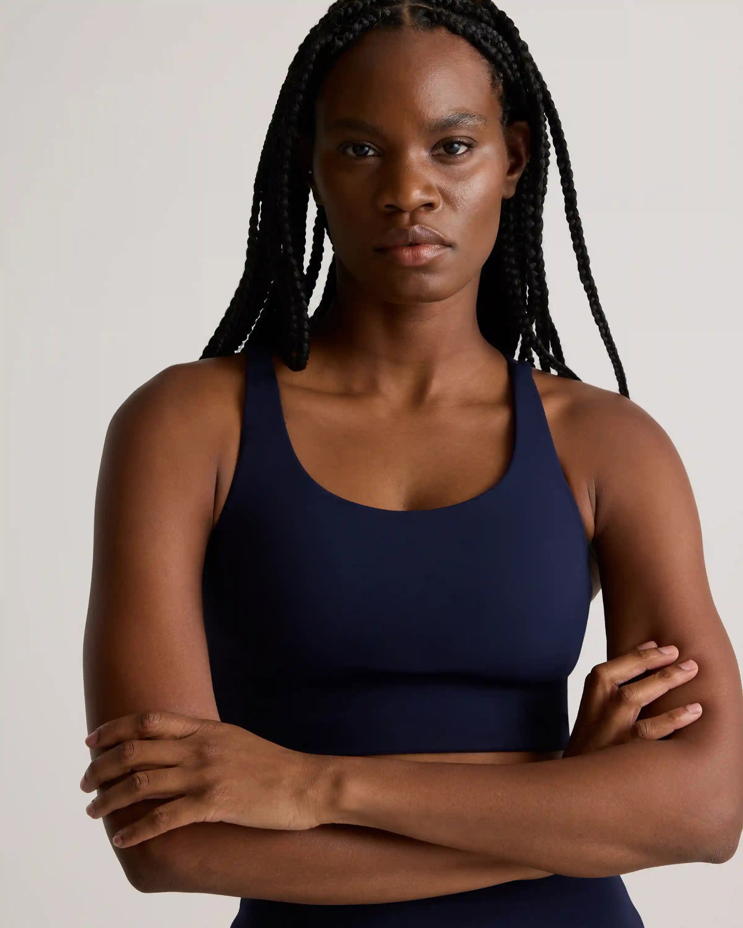 Power-Up Long Line Strappy Sports Bra